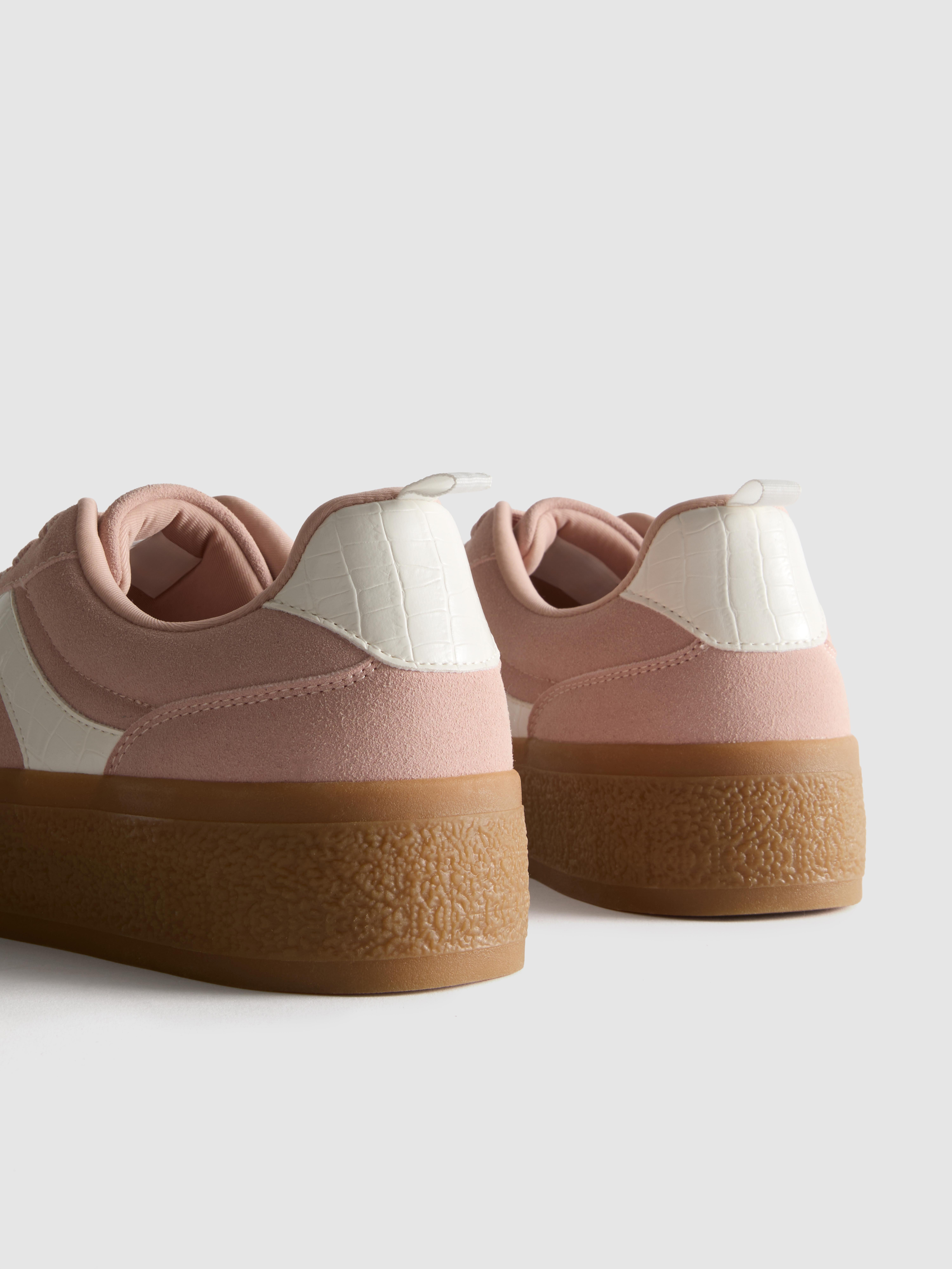 Sneakers met rubberen platformzolen