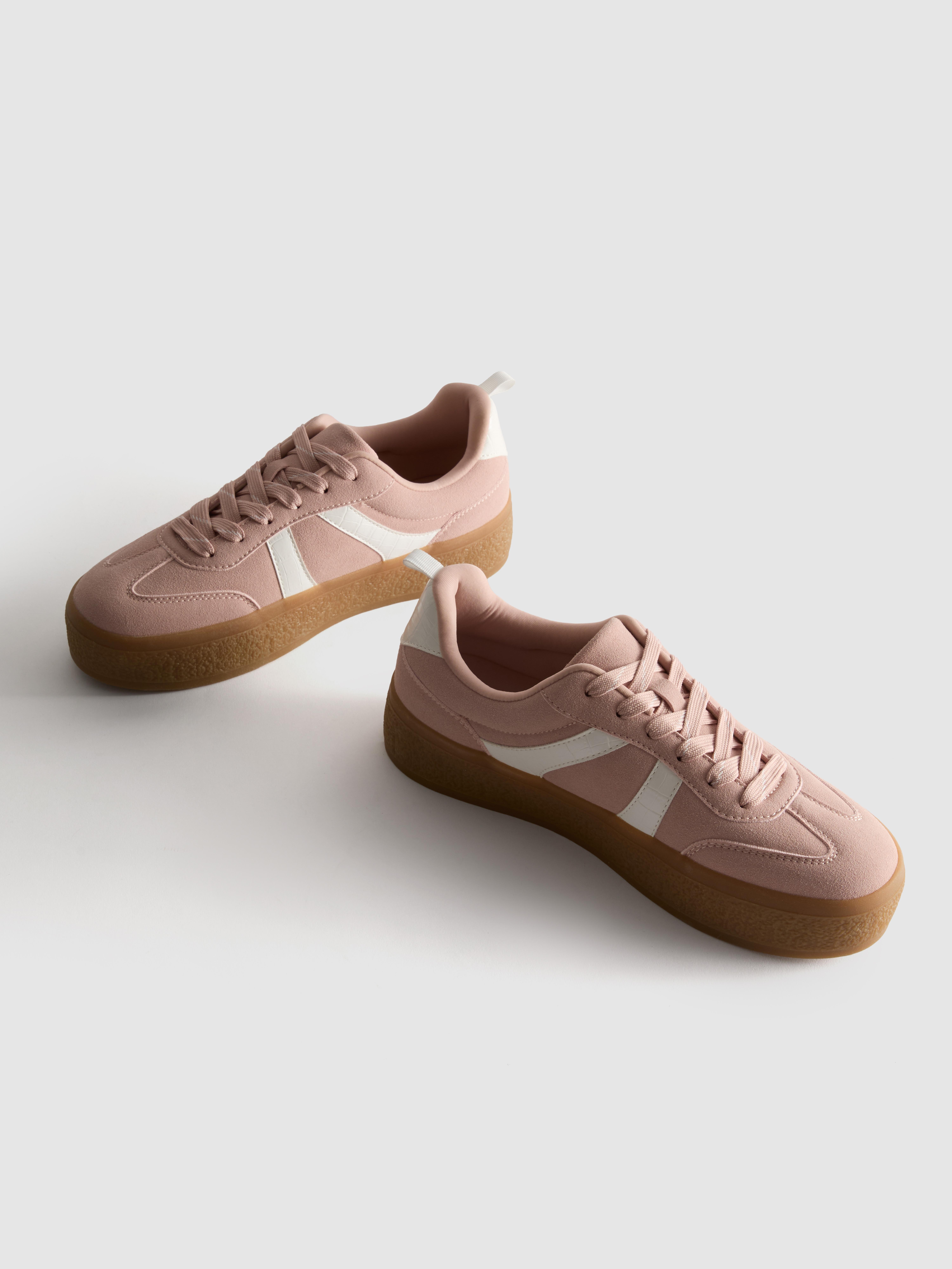 Sneakers met rubberen platformzolen