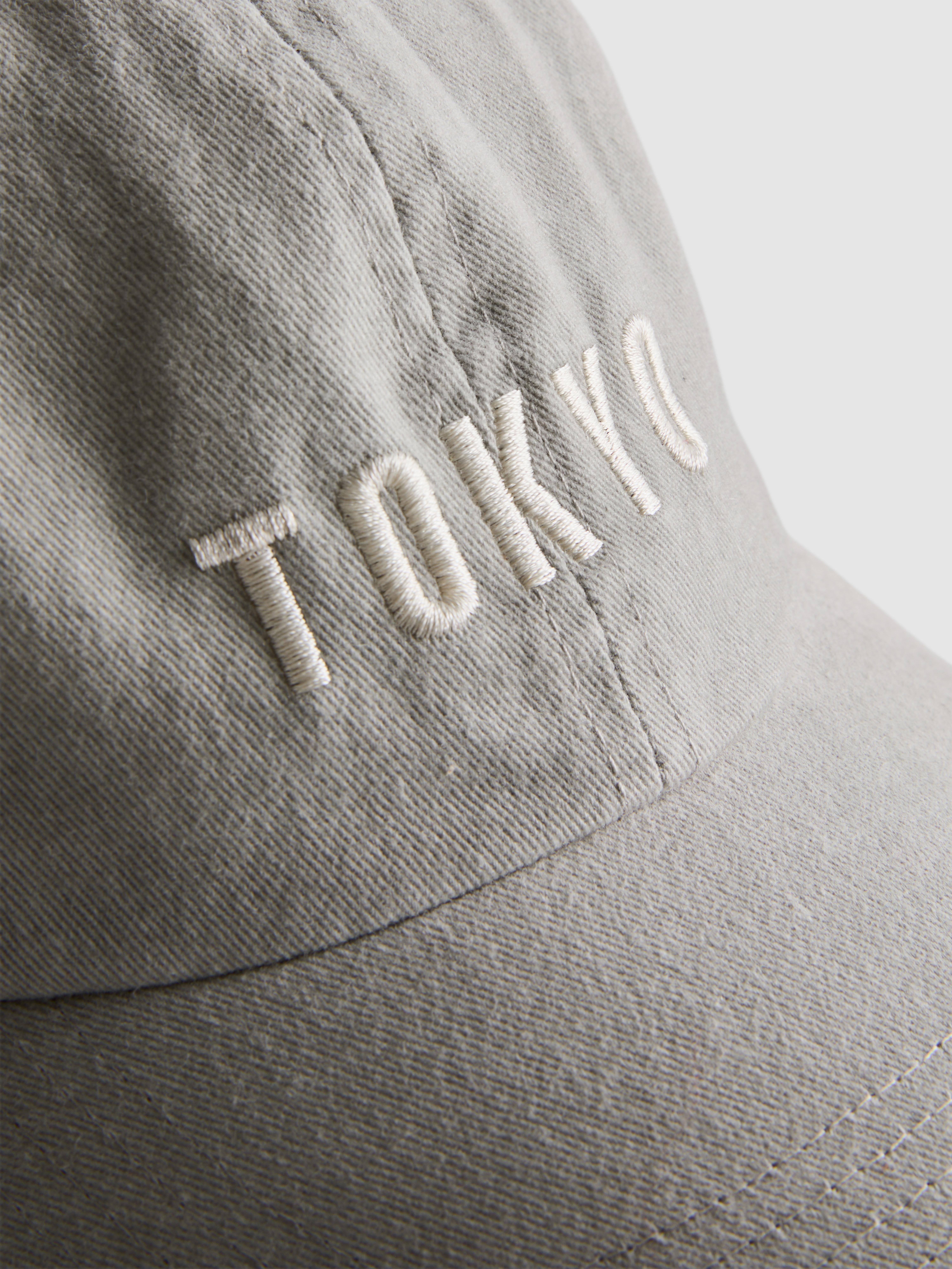 Women's Gray Tokyo Embroidered Baseball Cap | Primark