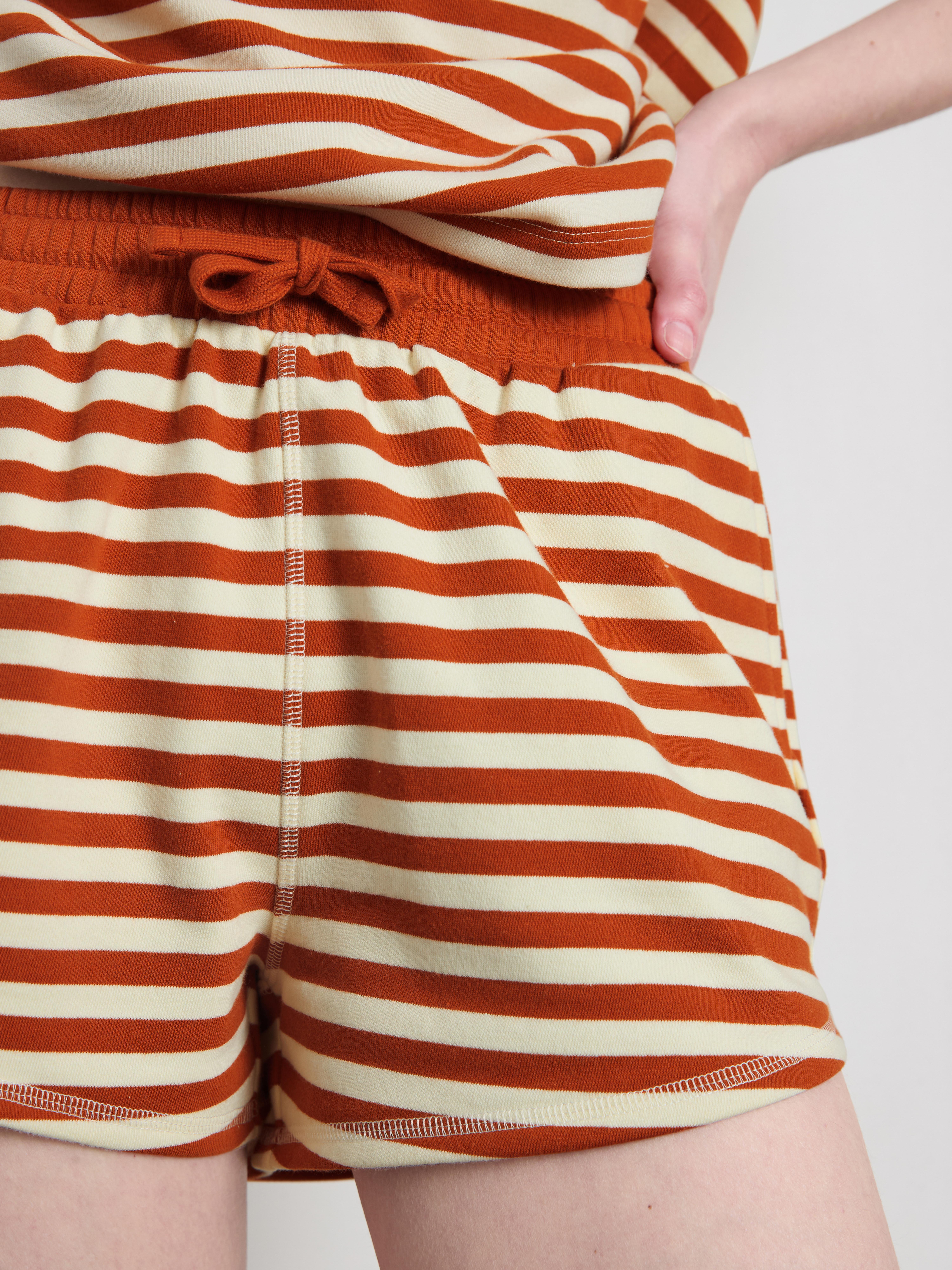 Cotton Rich Striped Jersey Shorts