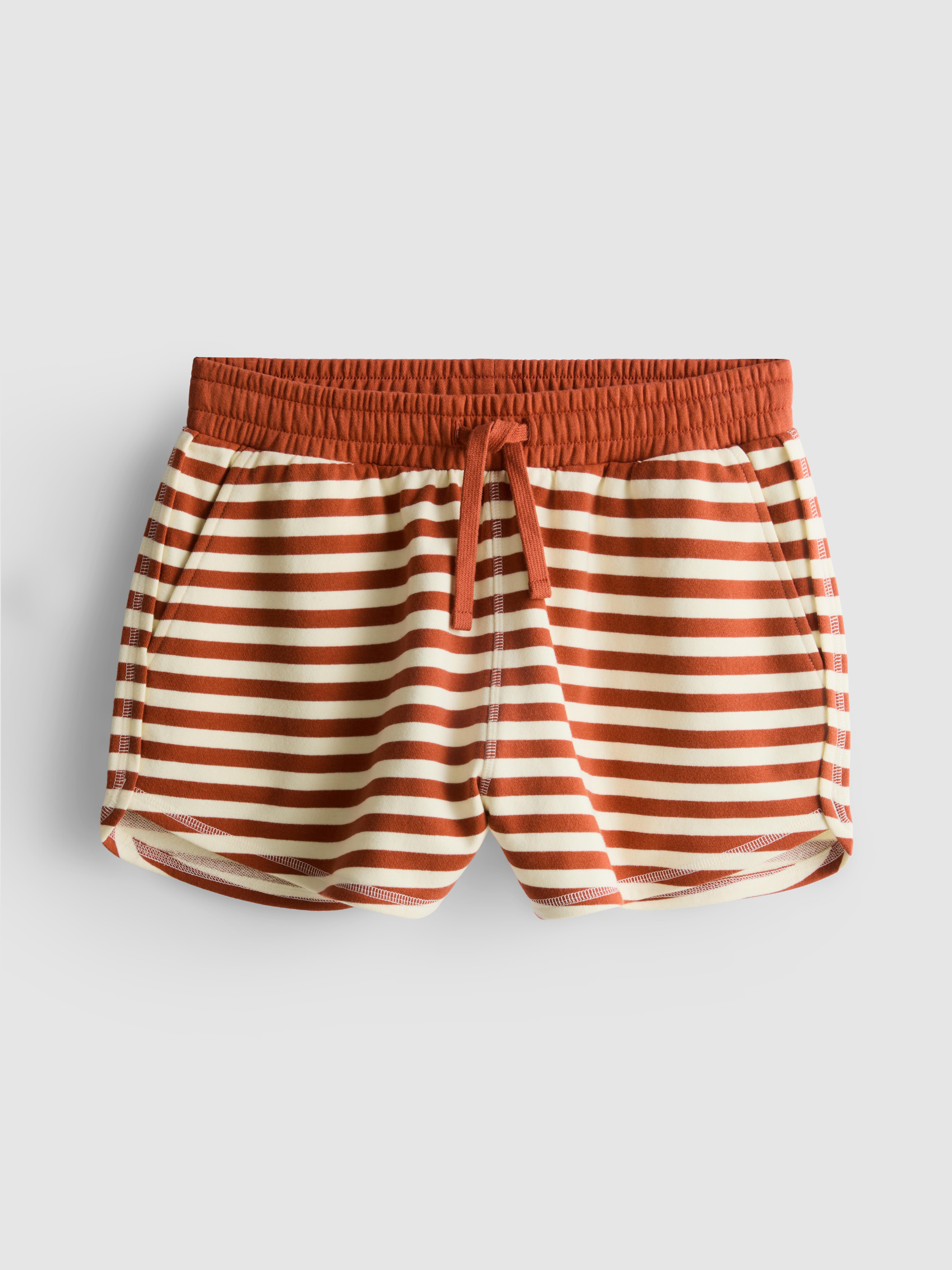 Cotton Rich Striped Jersey Shorts
