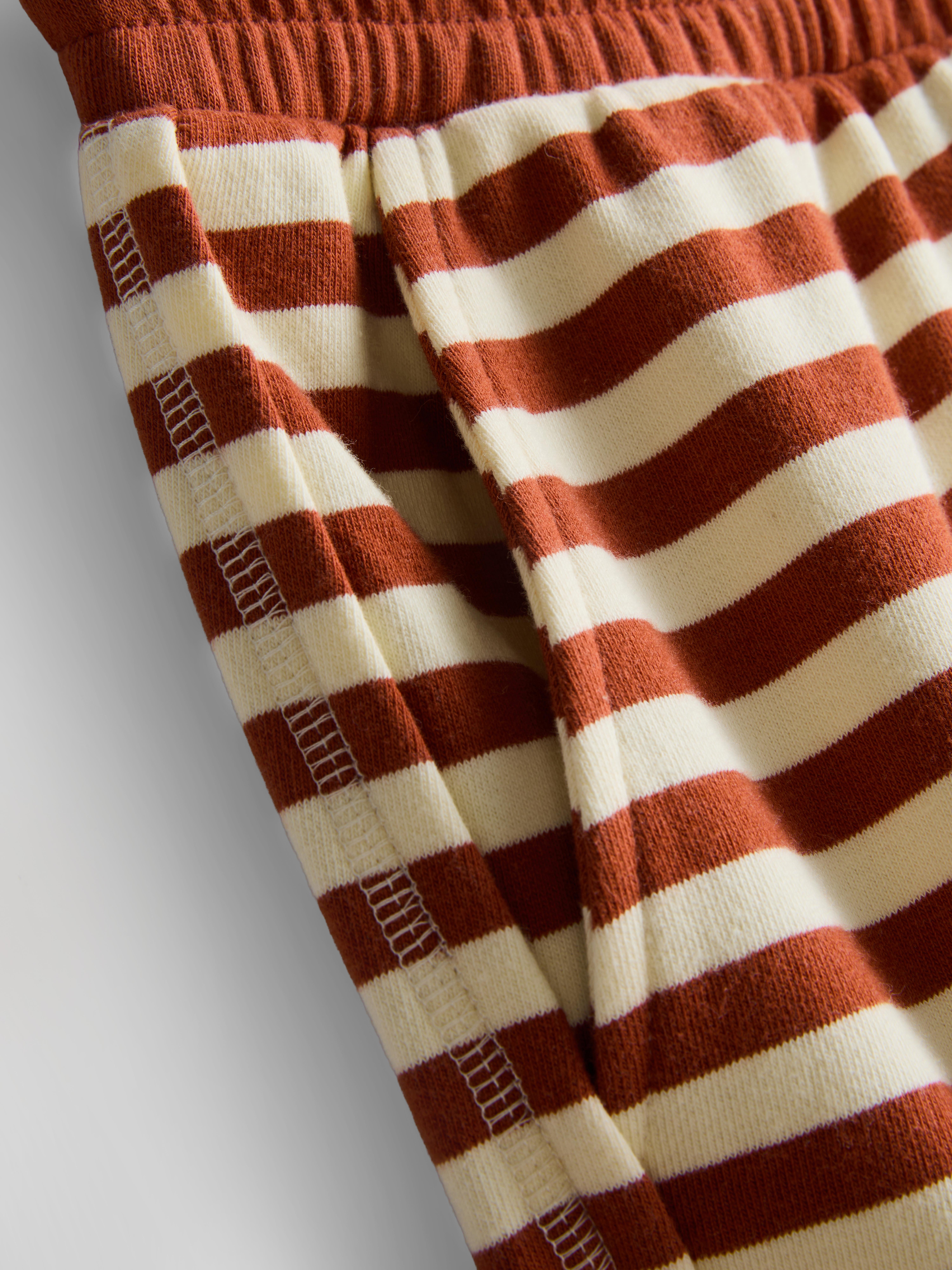 Cotton Rich Striped Jersey Shorts