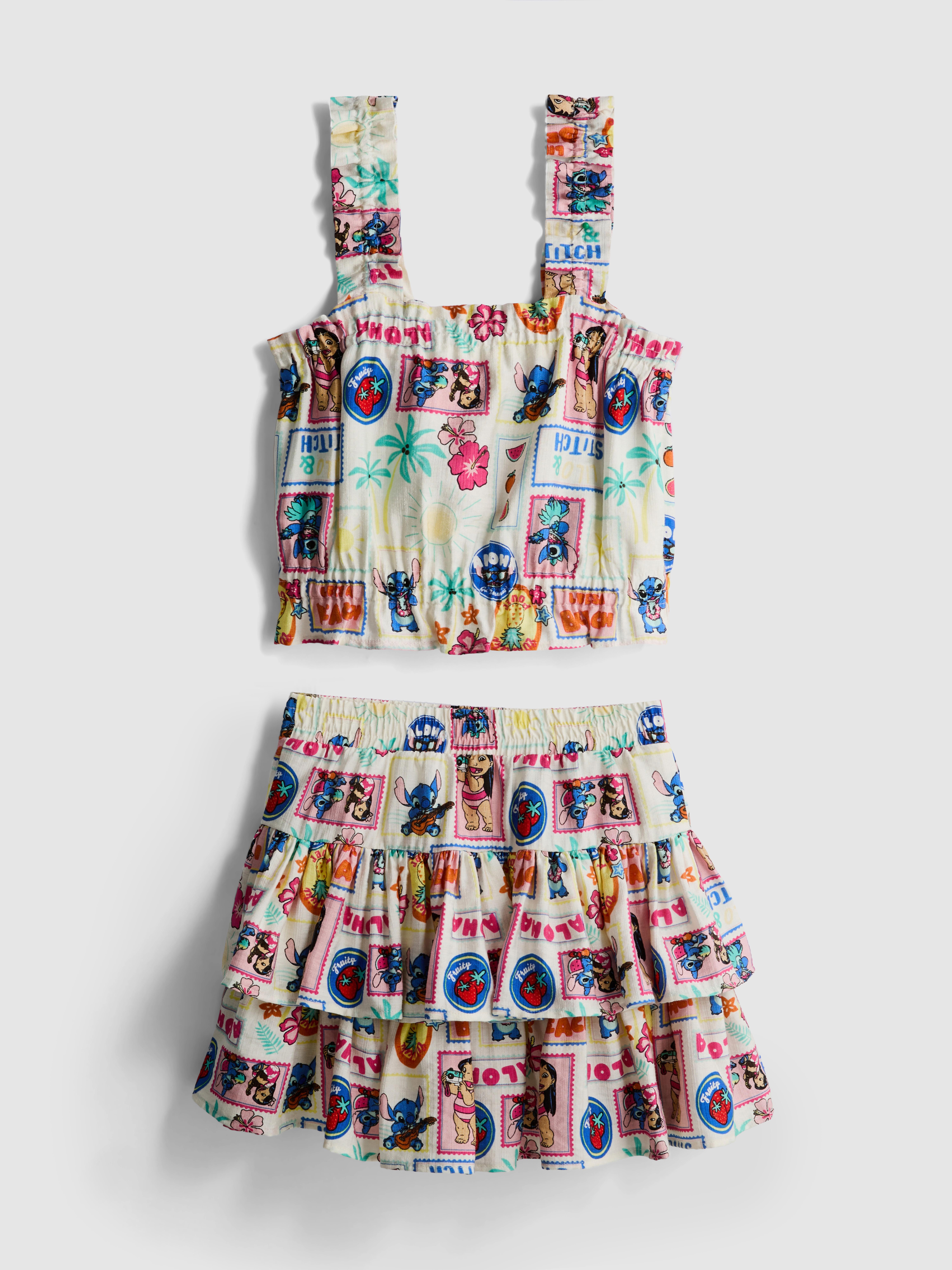 1.5-9yrs | Disney’s Stitch Top and Rara Skirt Set