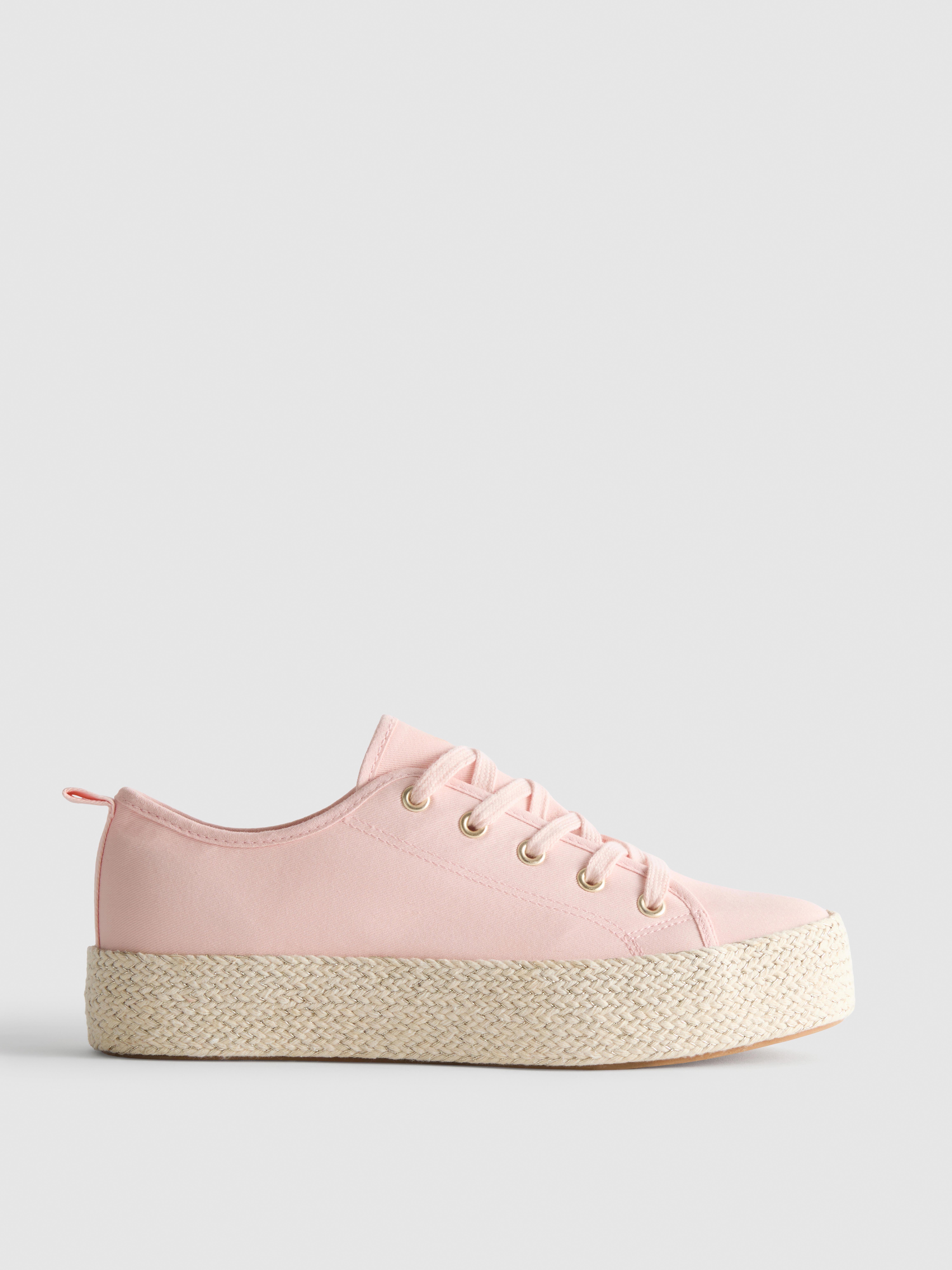 Canvas Jute Flatform Sneakers