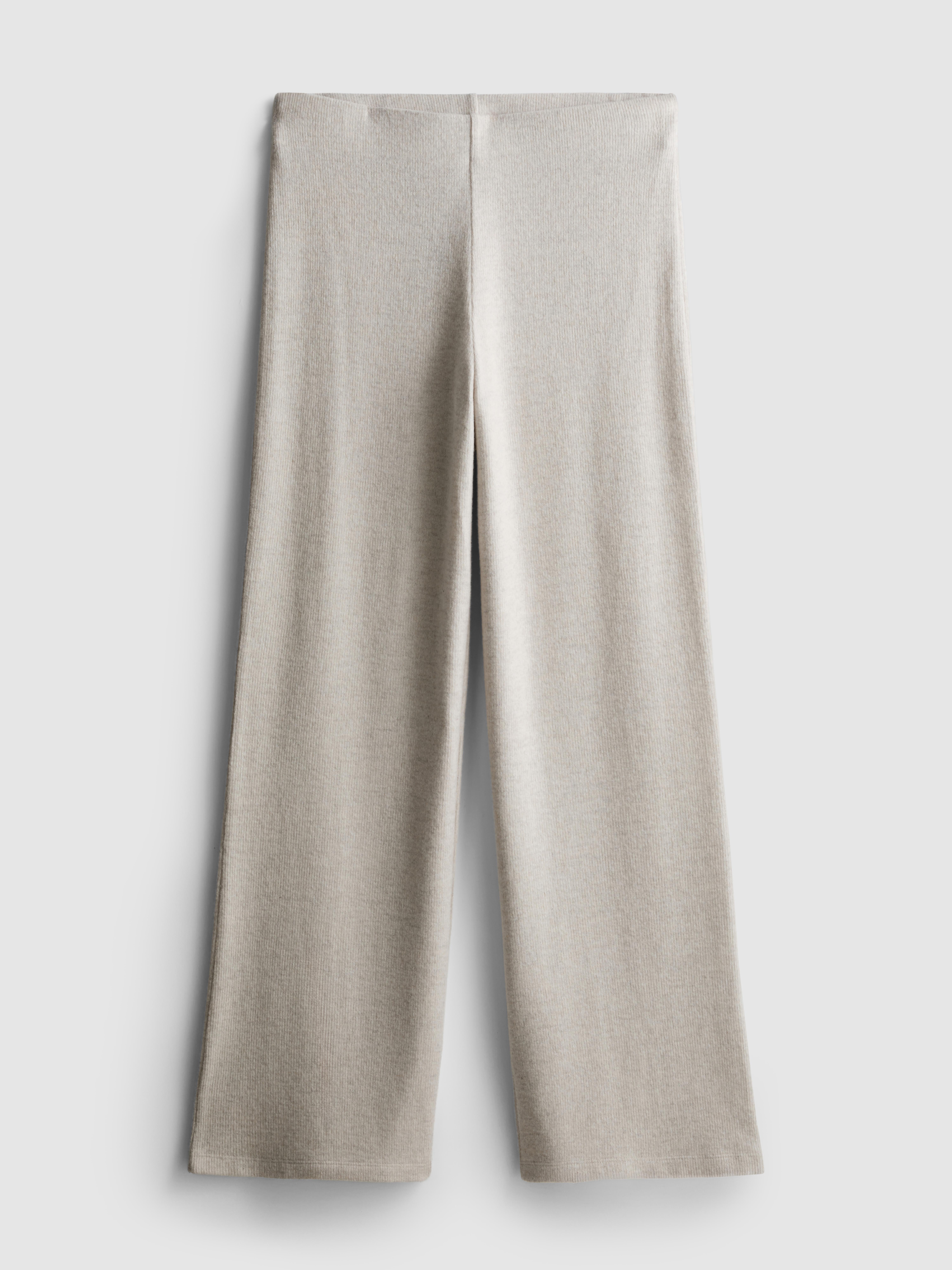 Women's Oatmeal Cozy Straight-Leg Lounge Pants
