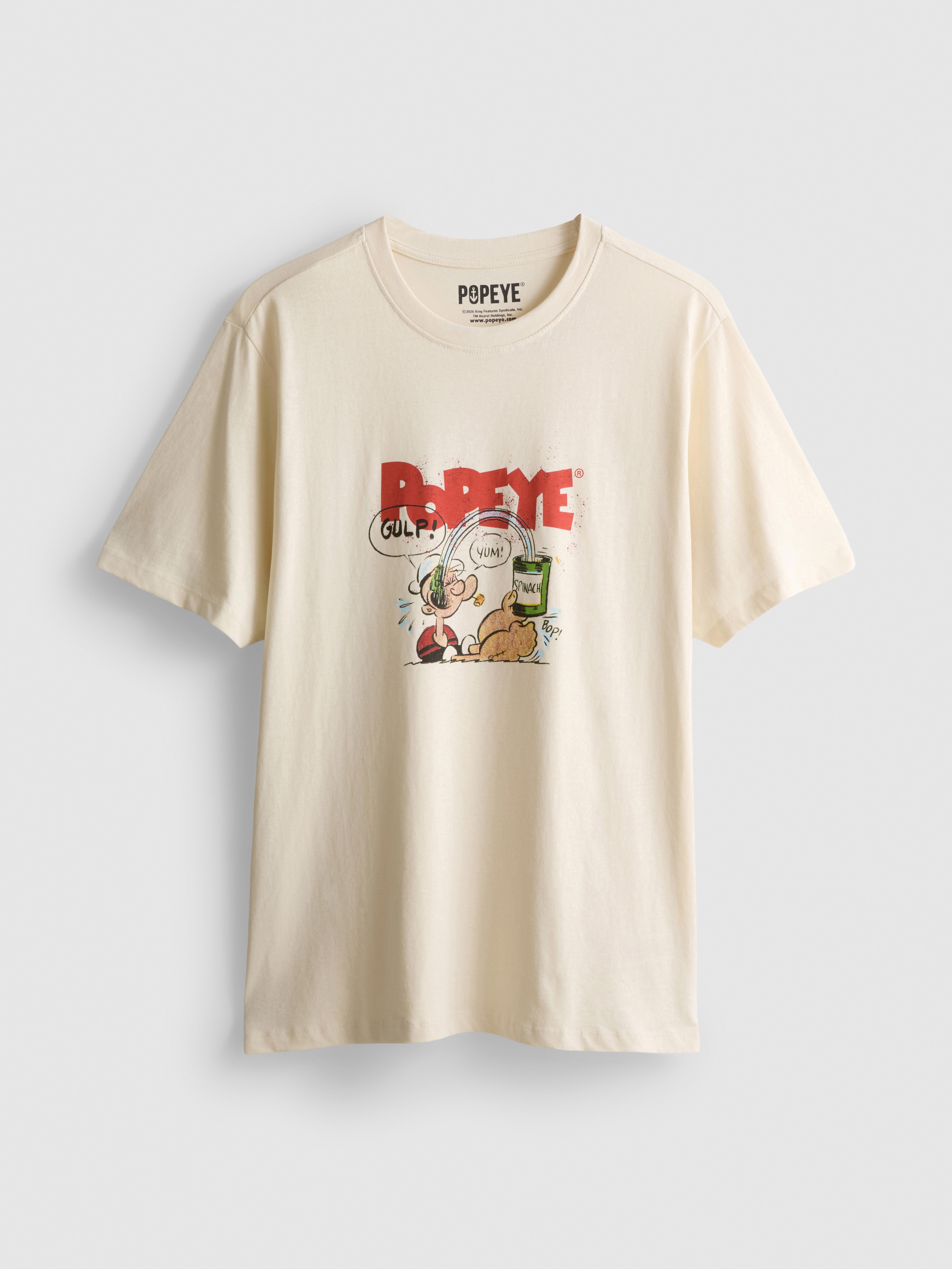 Maglietta in puro cotone con grafica Popeye