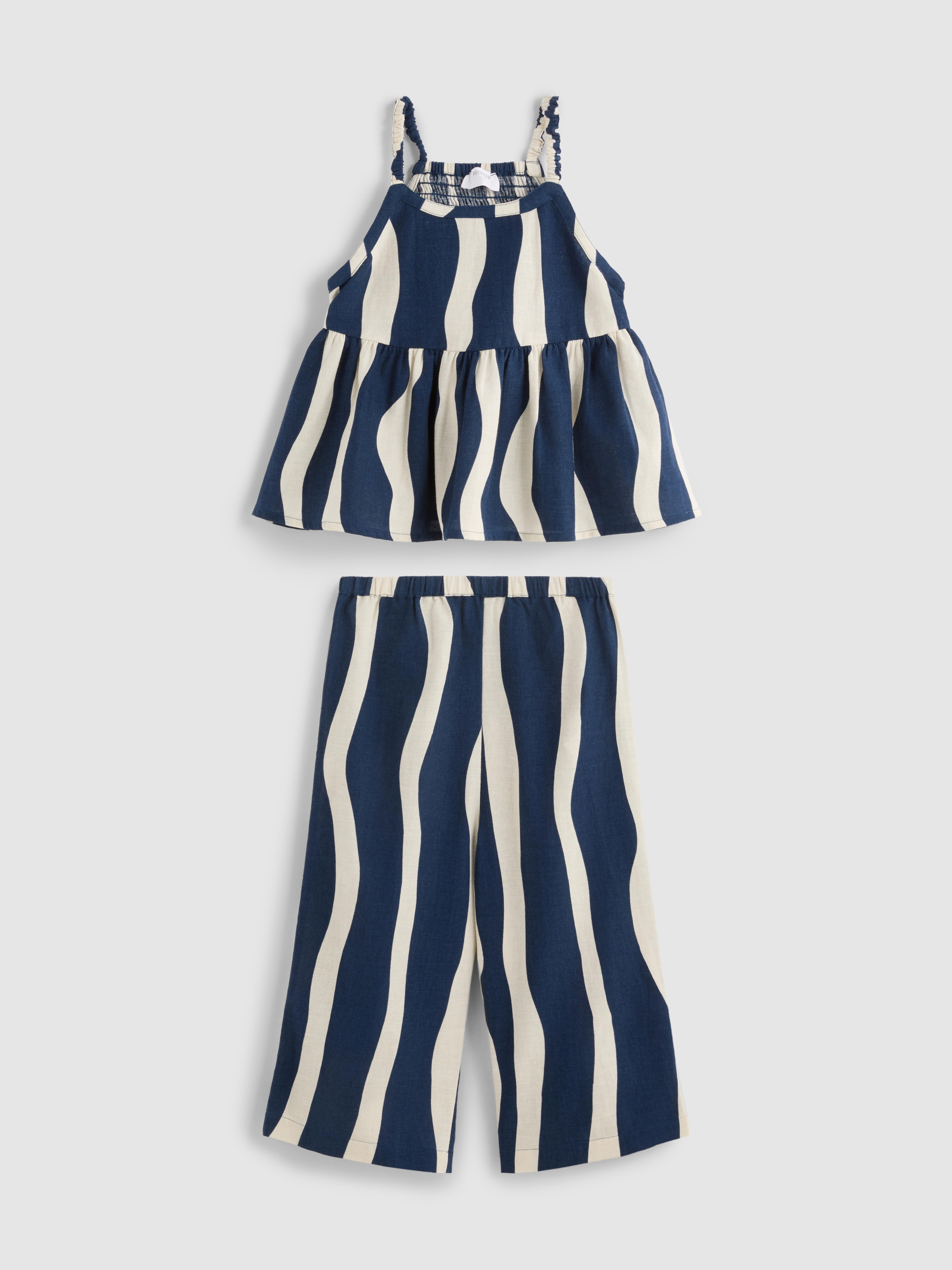 1.5-9yrs | Sleeveless Blouse and Pants Set