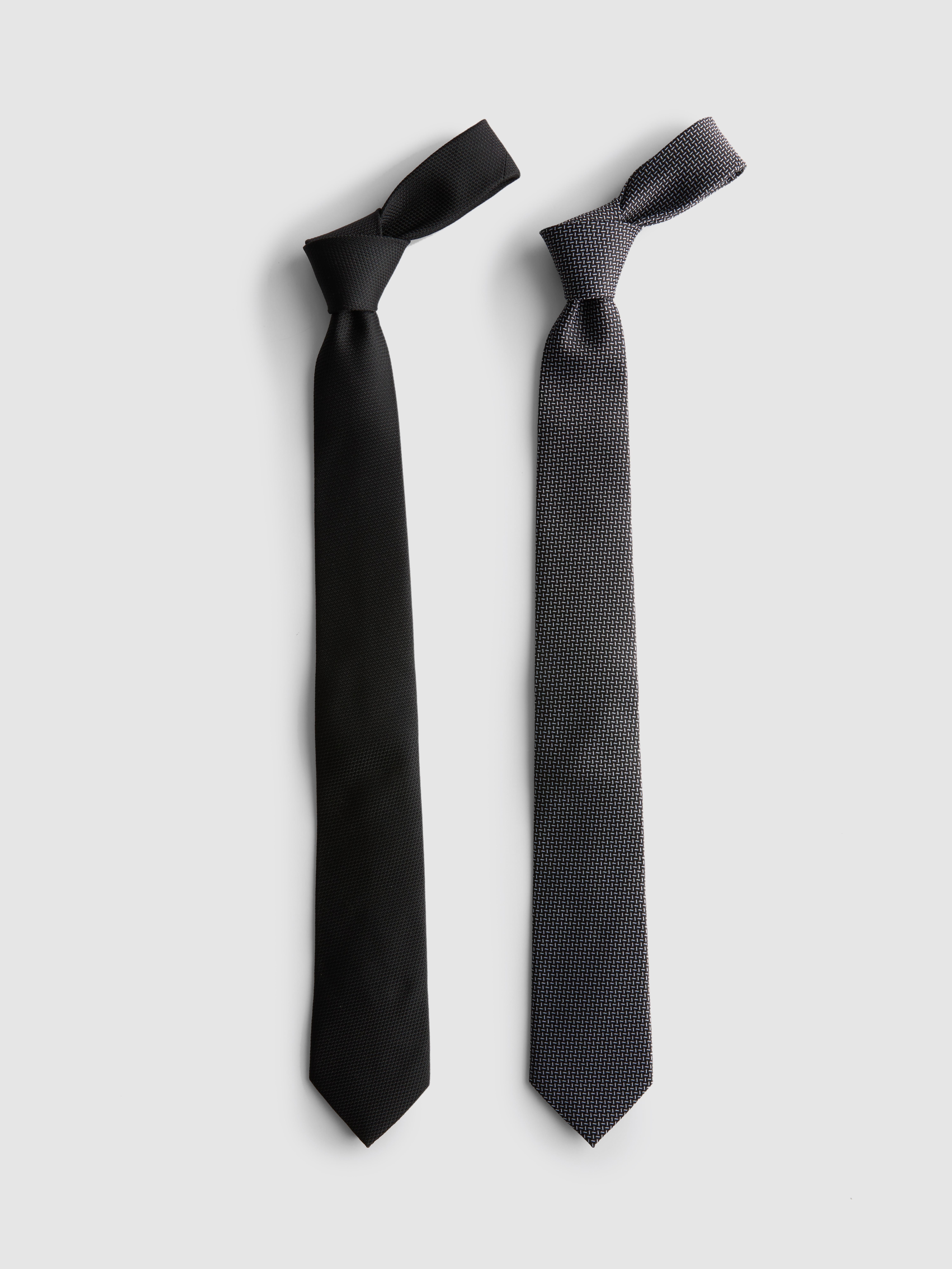 2 Pack Textured Ties