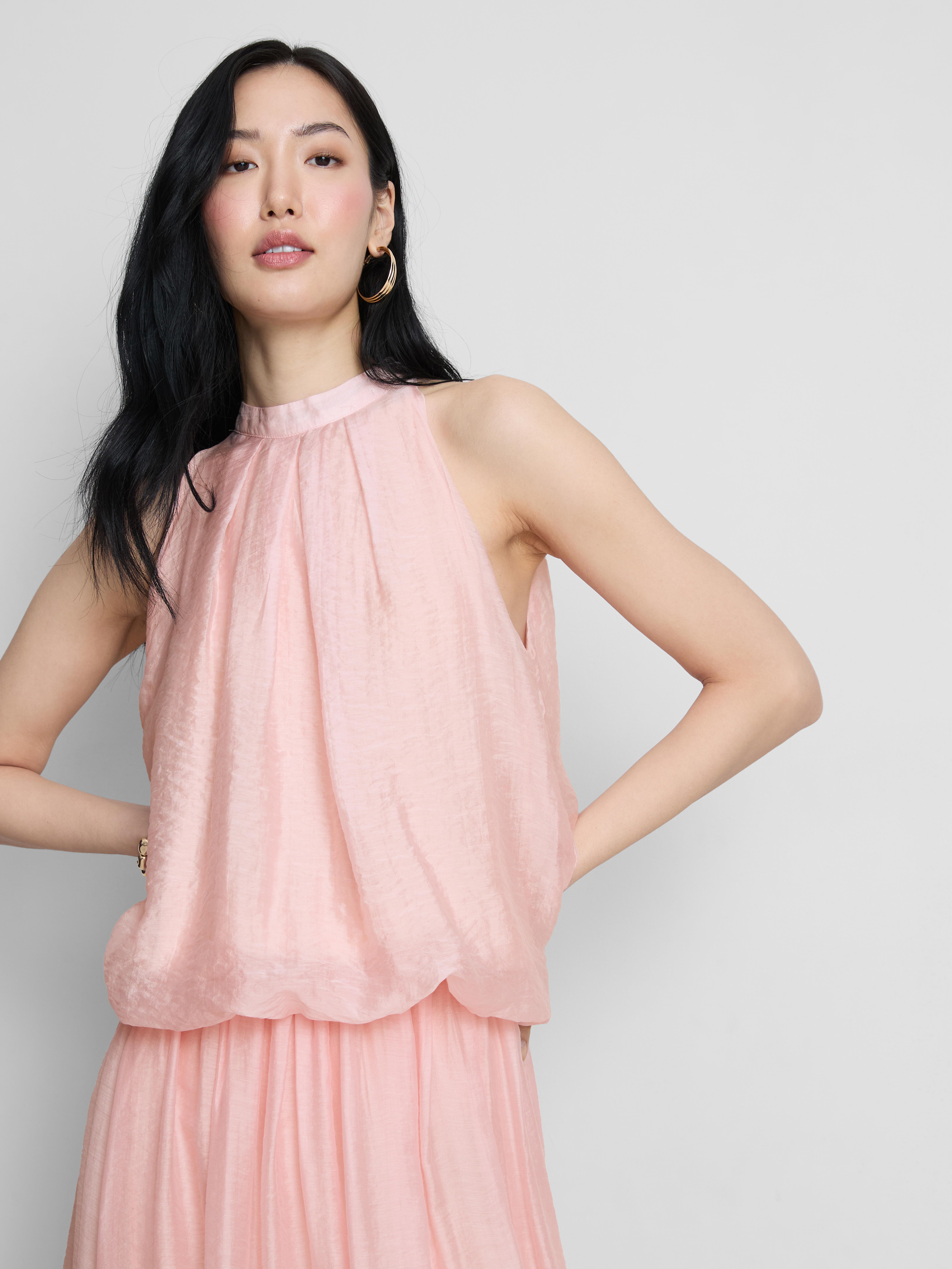 Drapierte, fließende „The Edit“ Bluse mit Neckholder