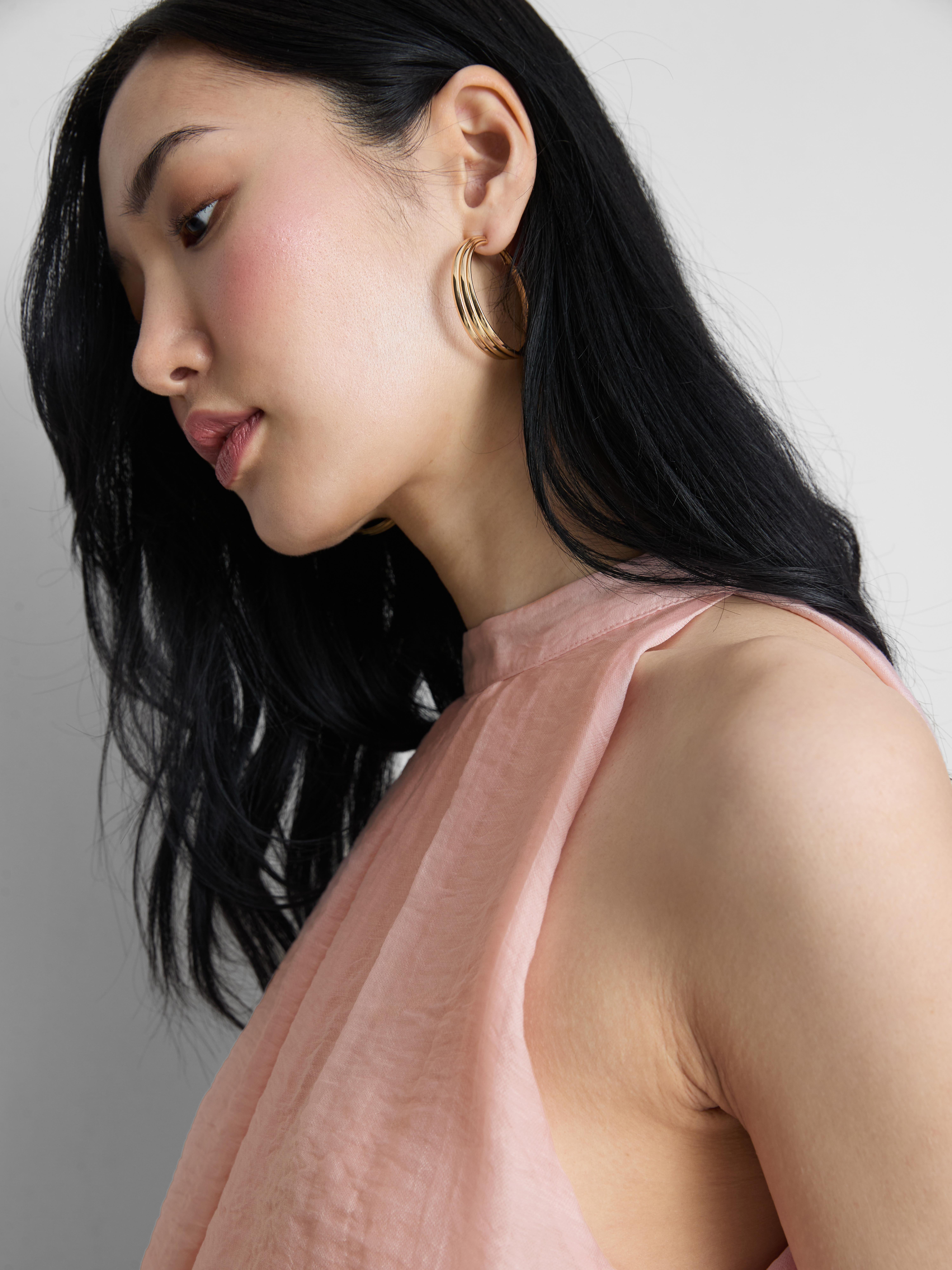 Drapierte, fließende „The Edit“ Bluse mit Neckholder