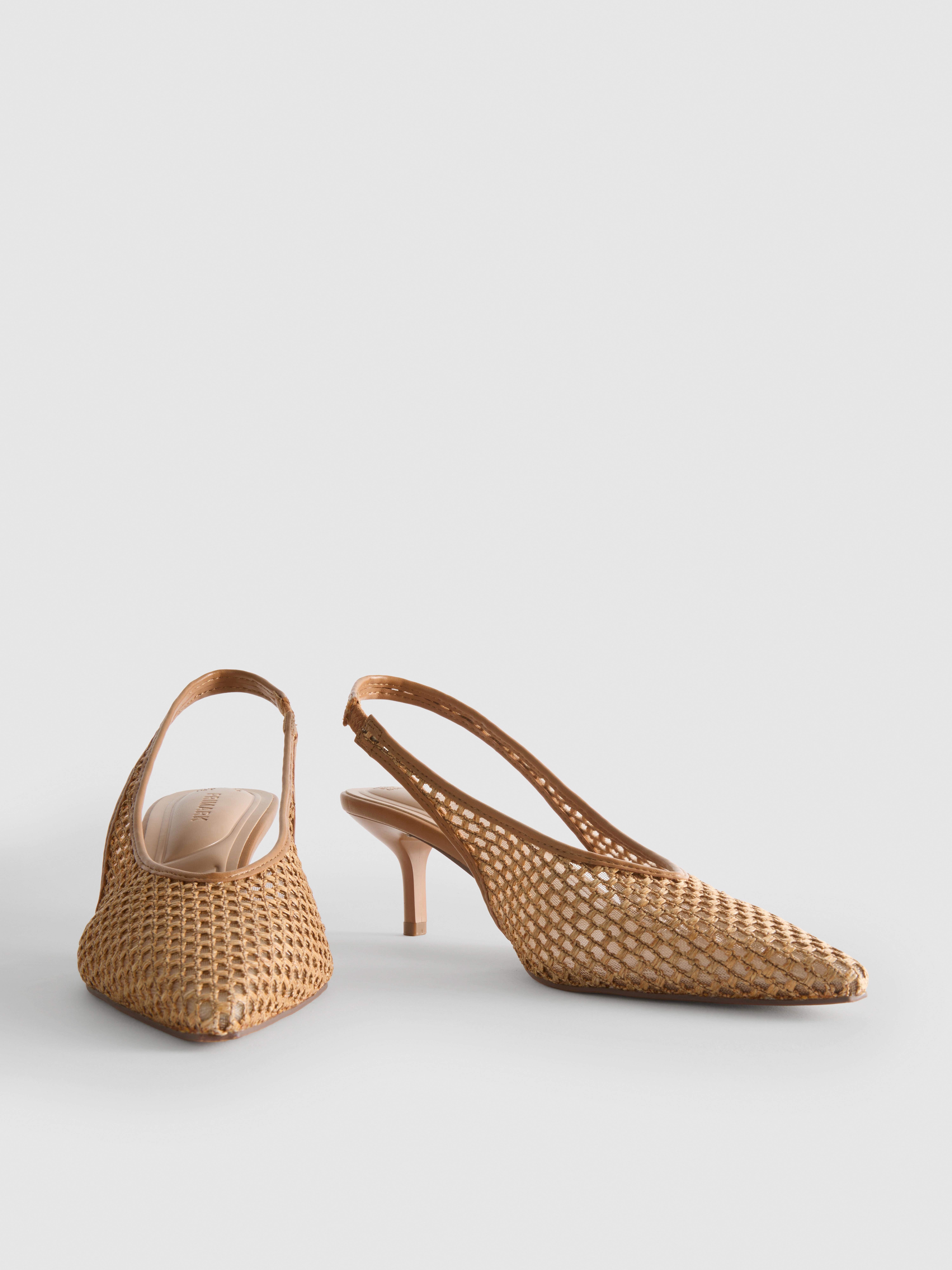 Escarpins pointus en maille tissée