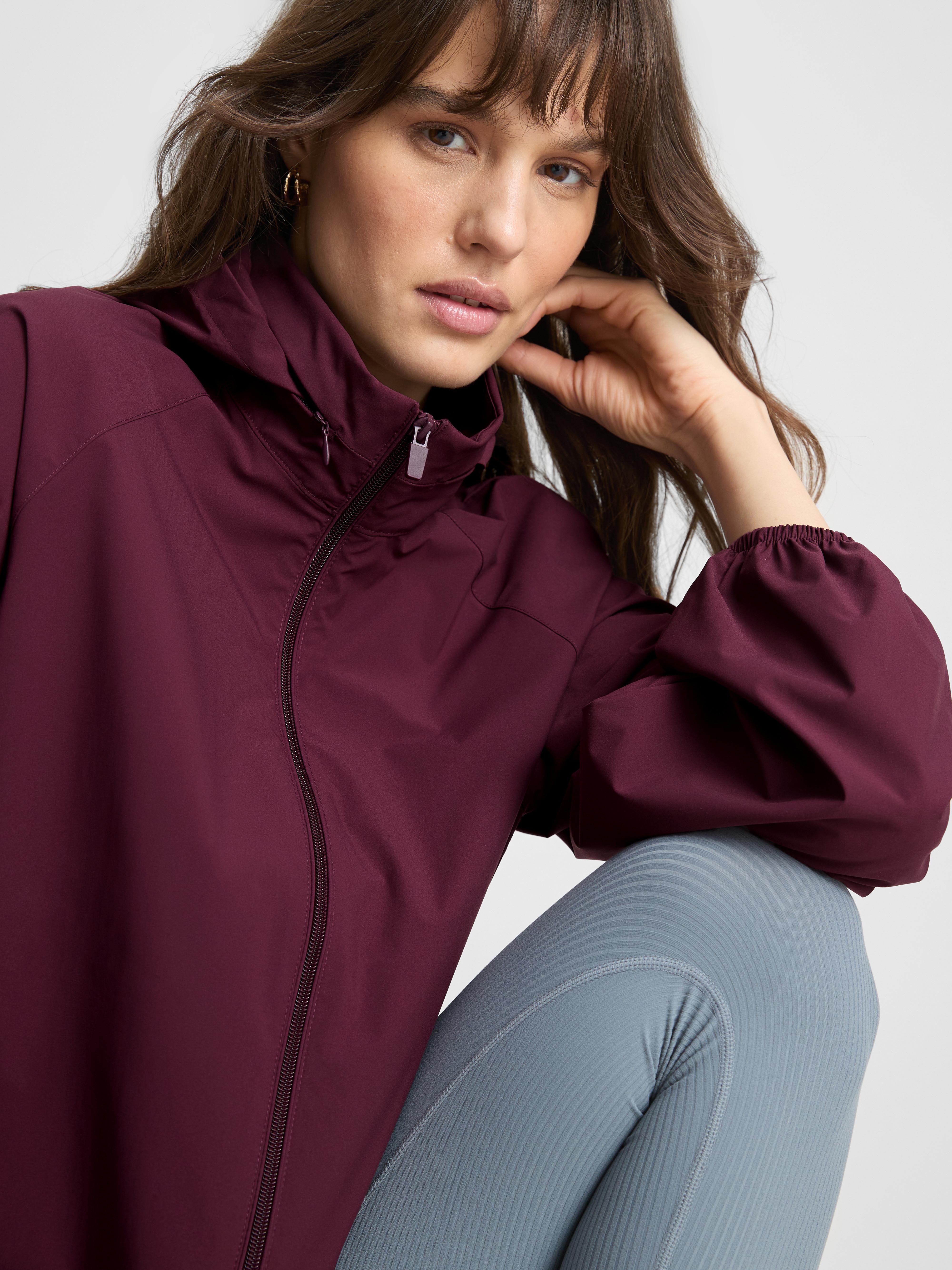 Veste de pluie zippée repliable