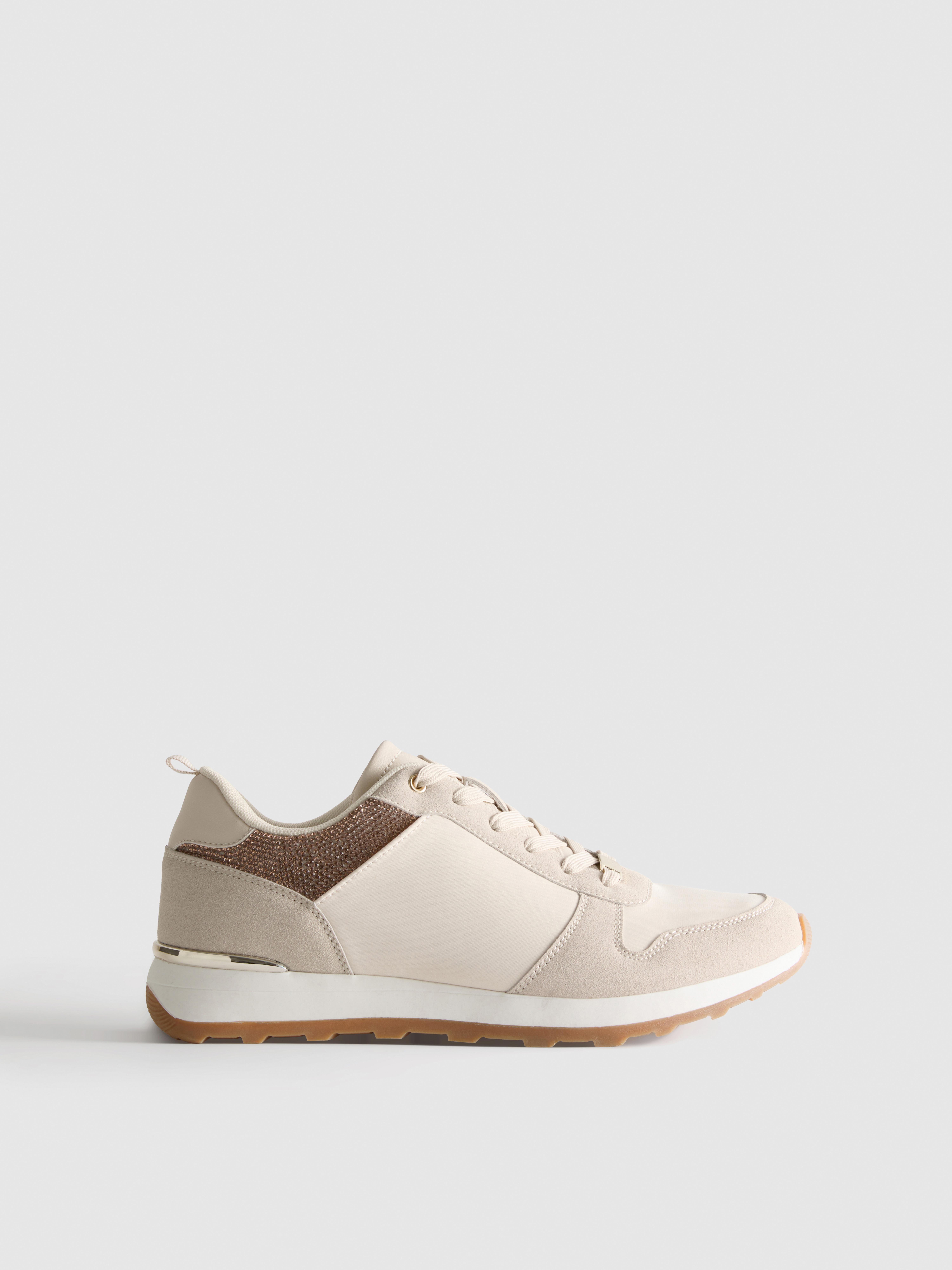 Low-Top-Sneaker mit Strassdetails