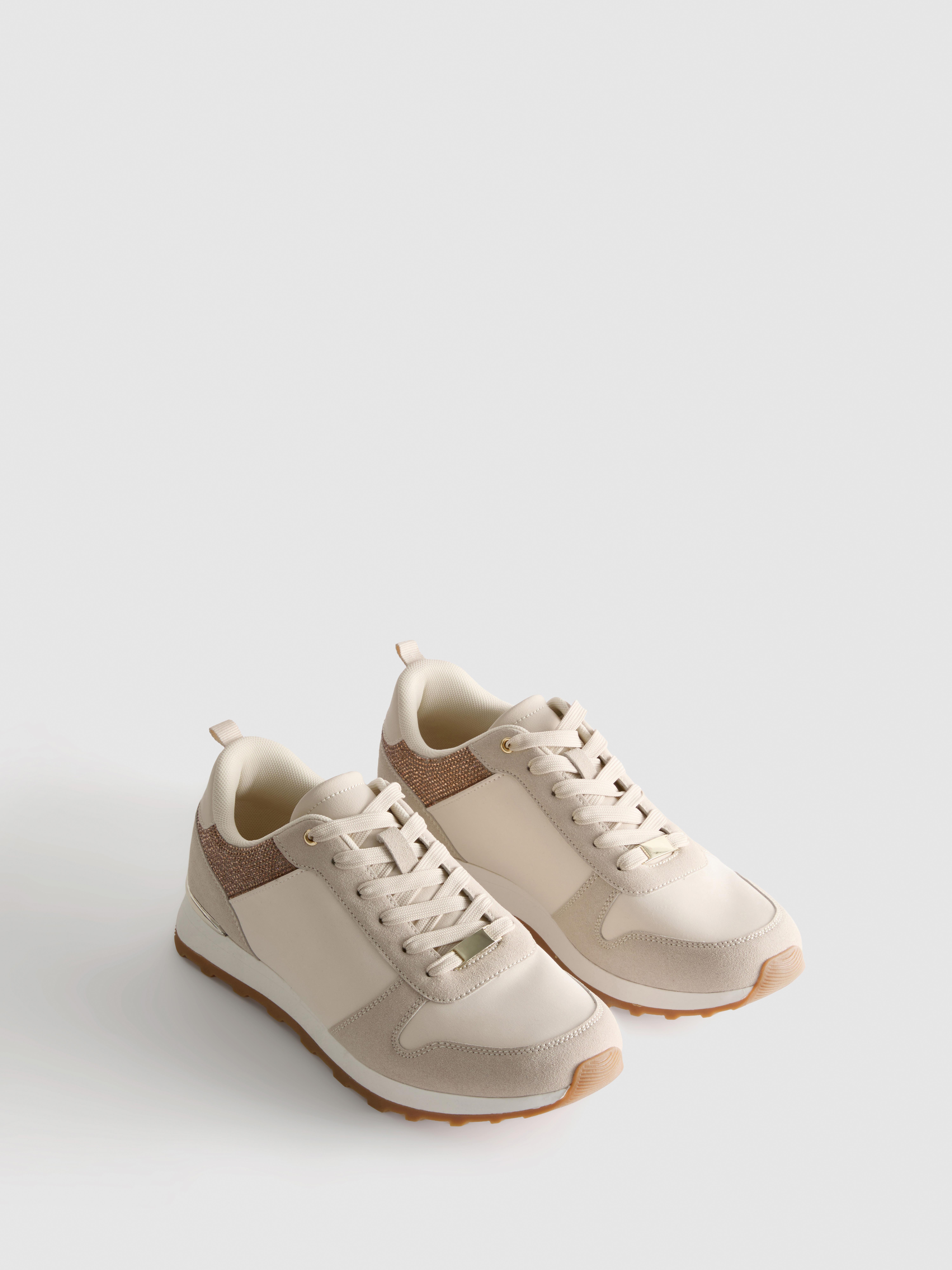 Diamanté Detail Low-Top Sneakers