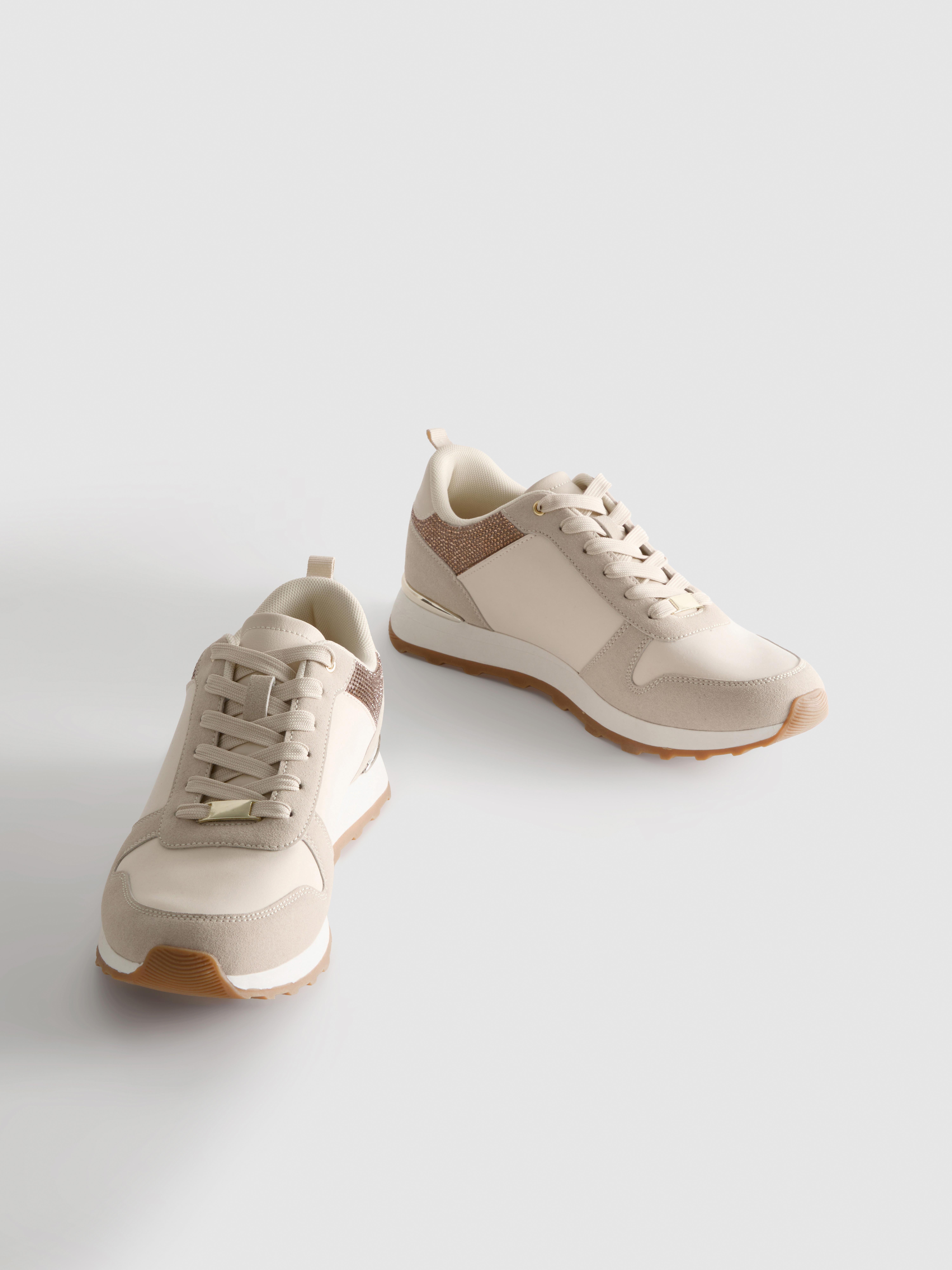 Diamanté Detail Low-Top Sneakers