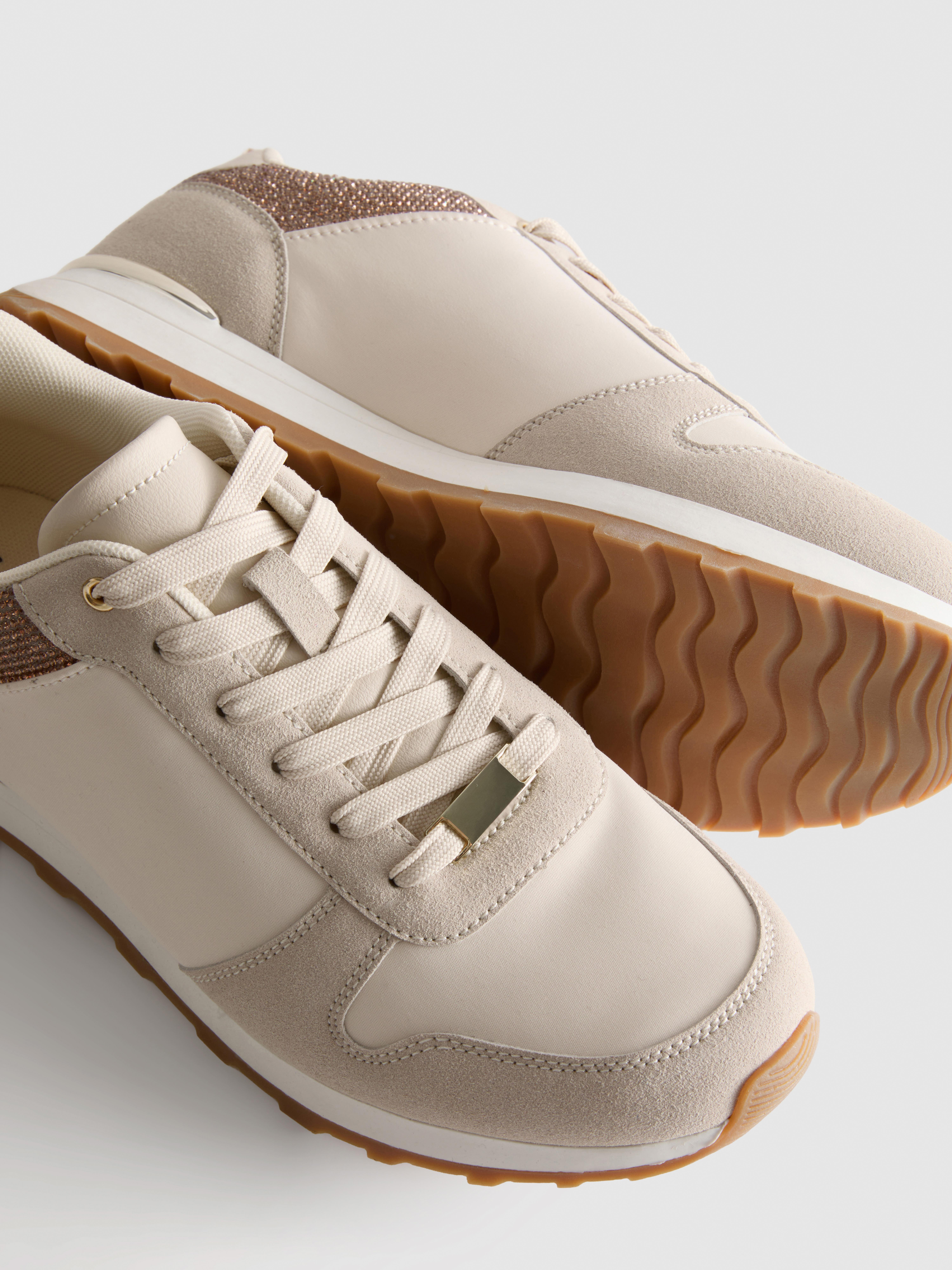 Diamanté Detail Low-Top Sneakers
