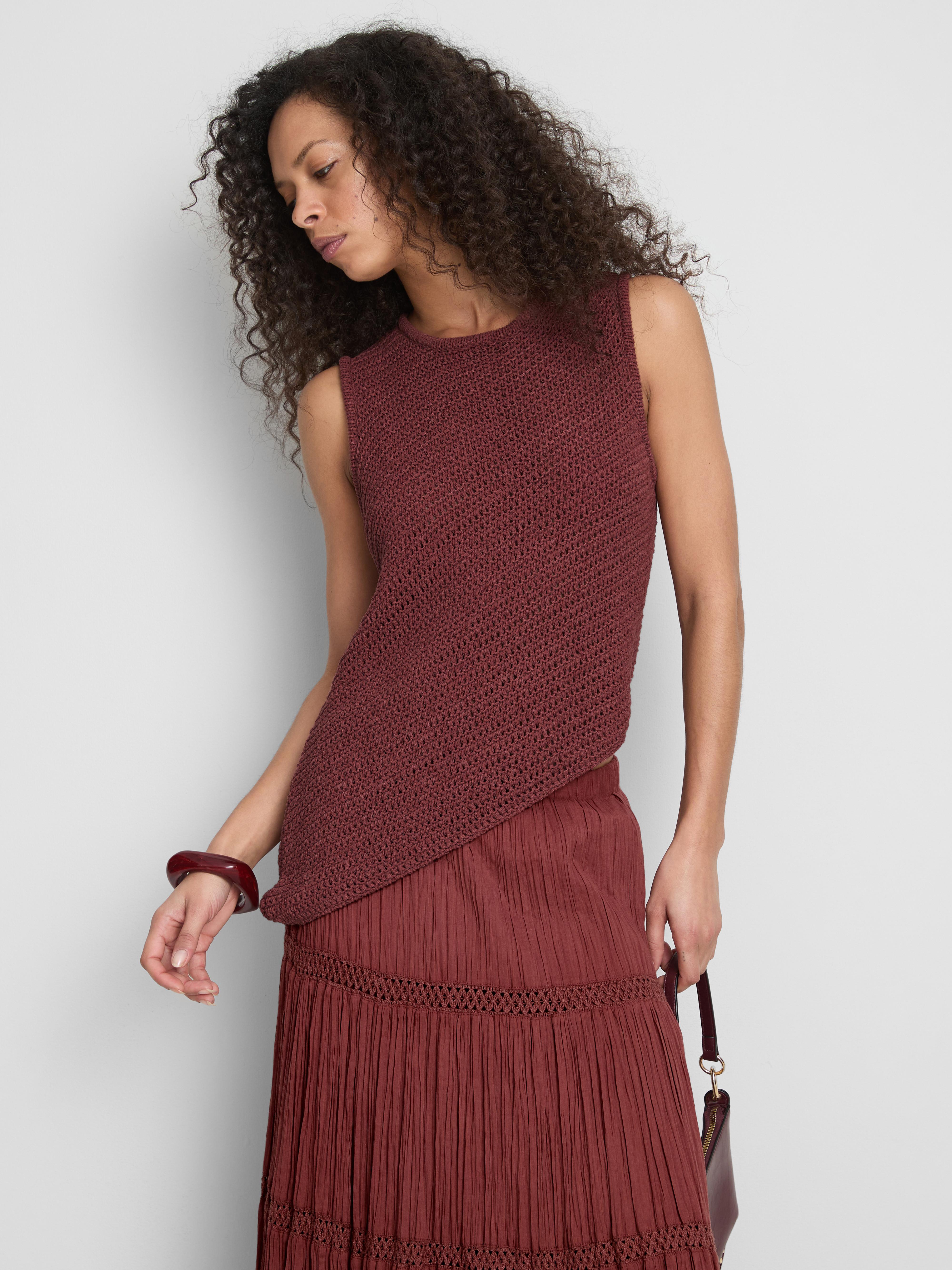 Gebreide asymmetrische top Paula Echevarría