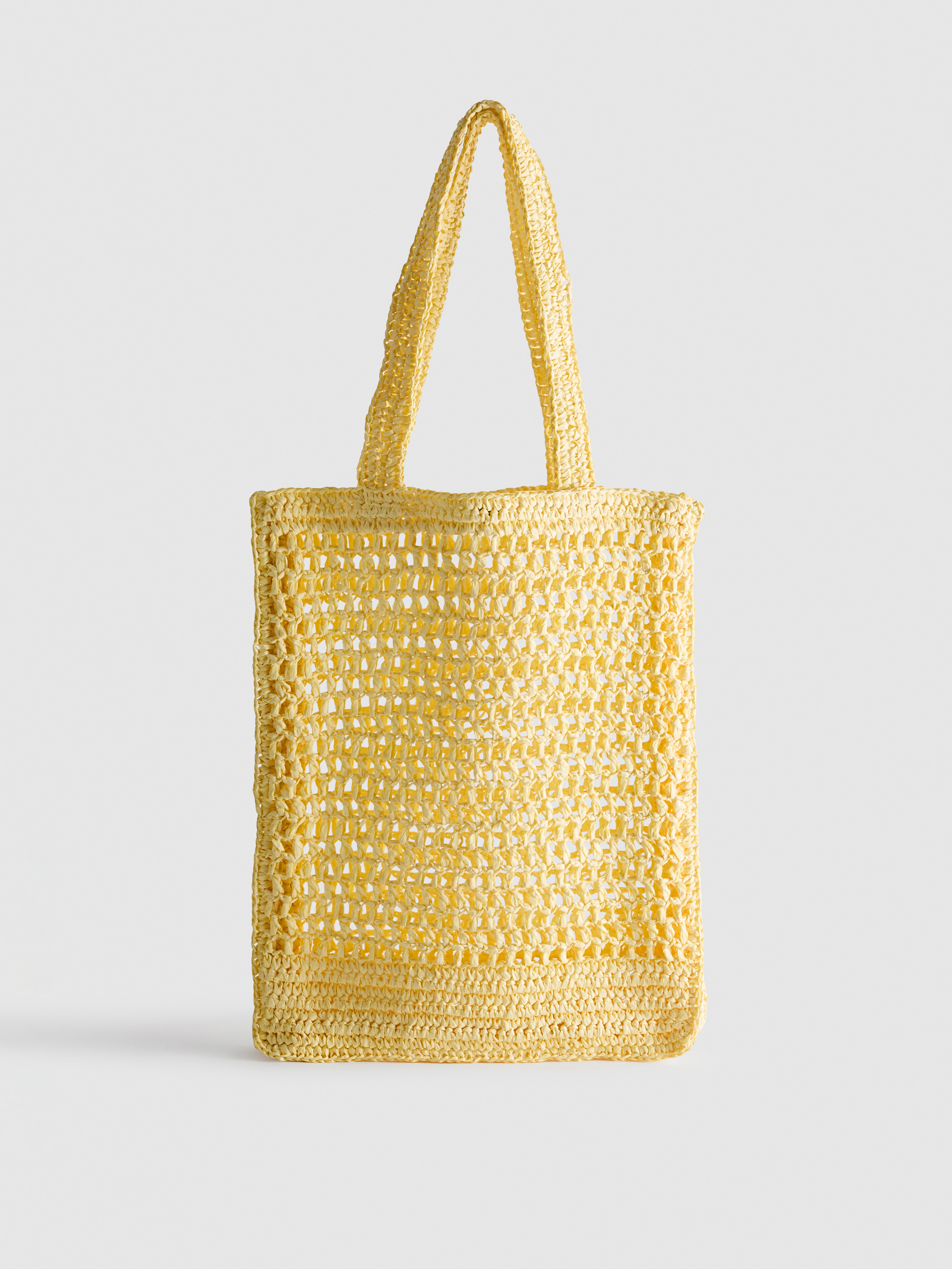 Square Straw Shopper Bag