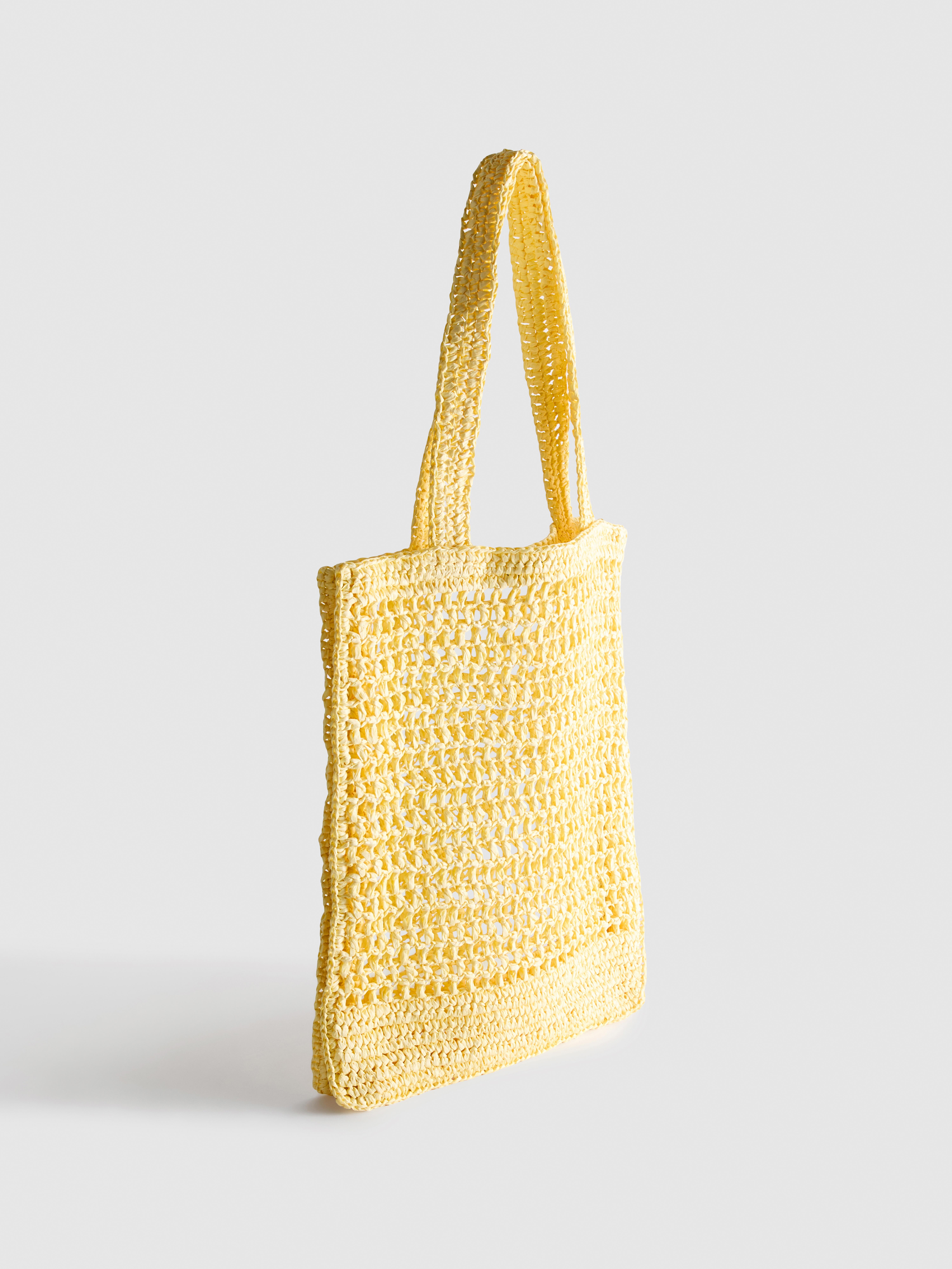 Square Straw Shopper Bag