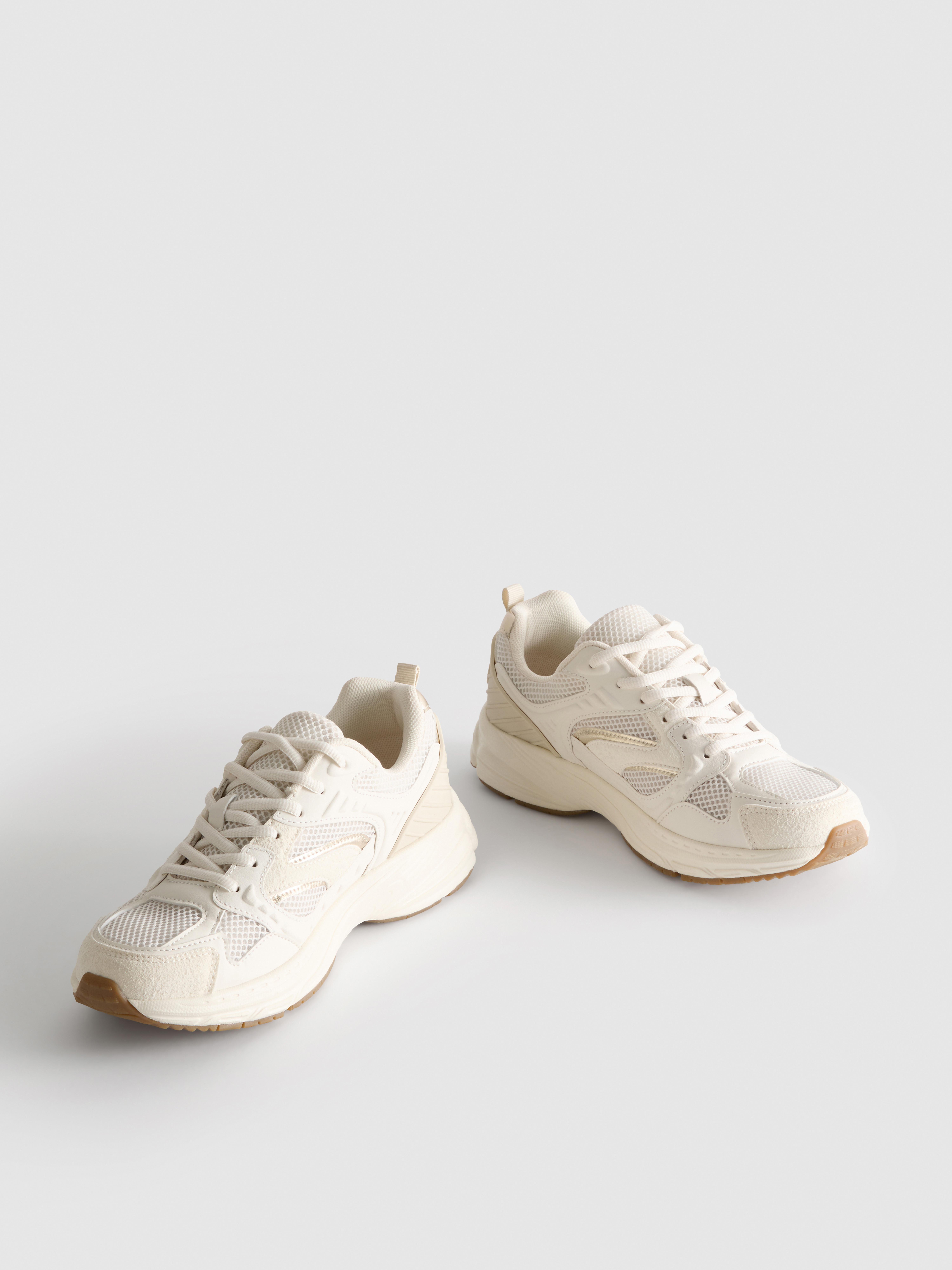 Chunky Mesh Panel Sneakers