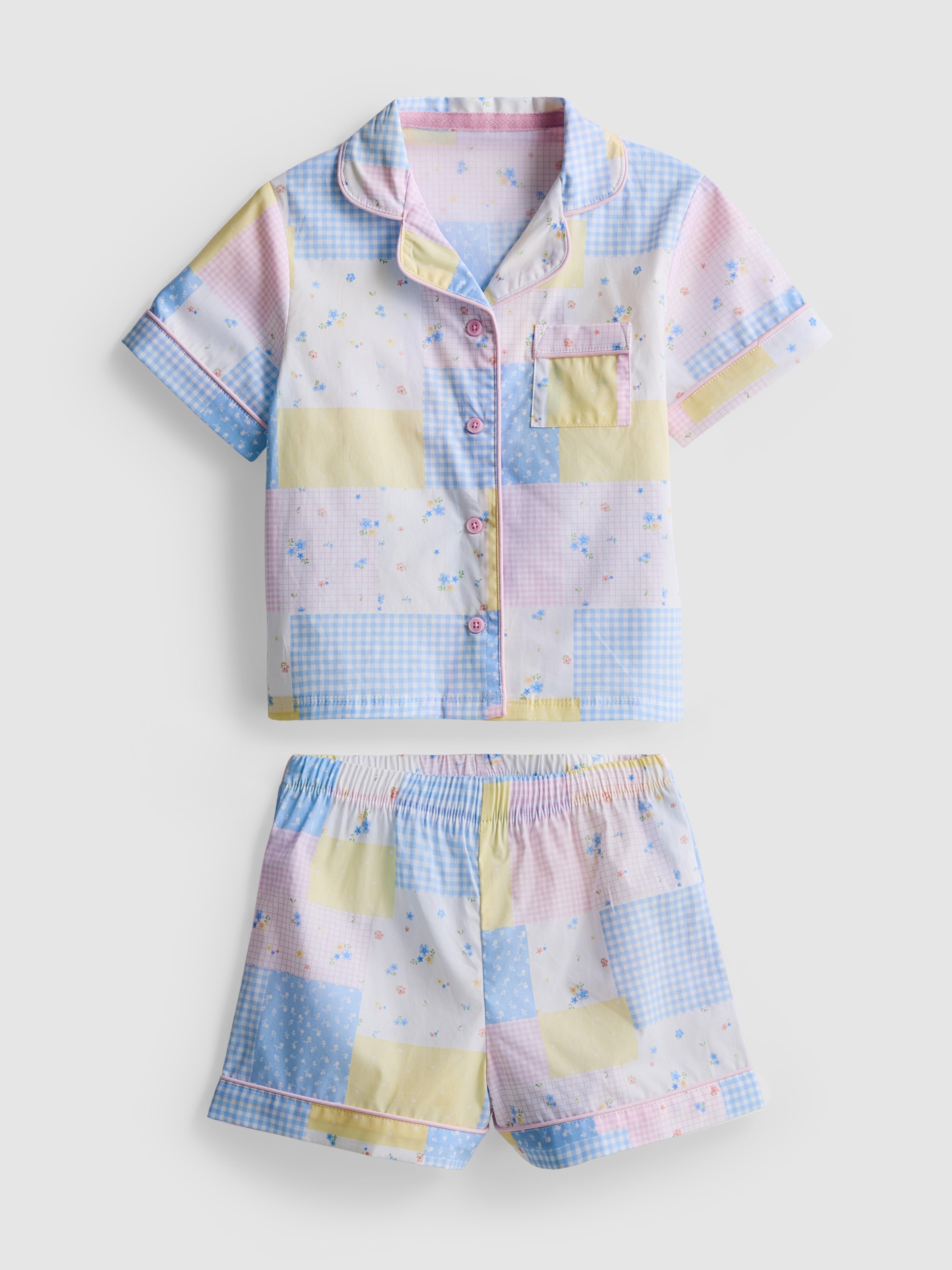 1.5-8yrs | Patchwork Short Shirt Pyjamas