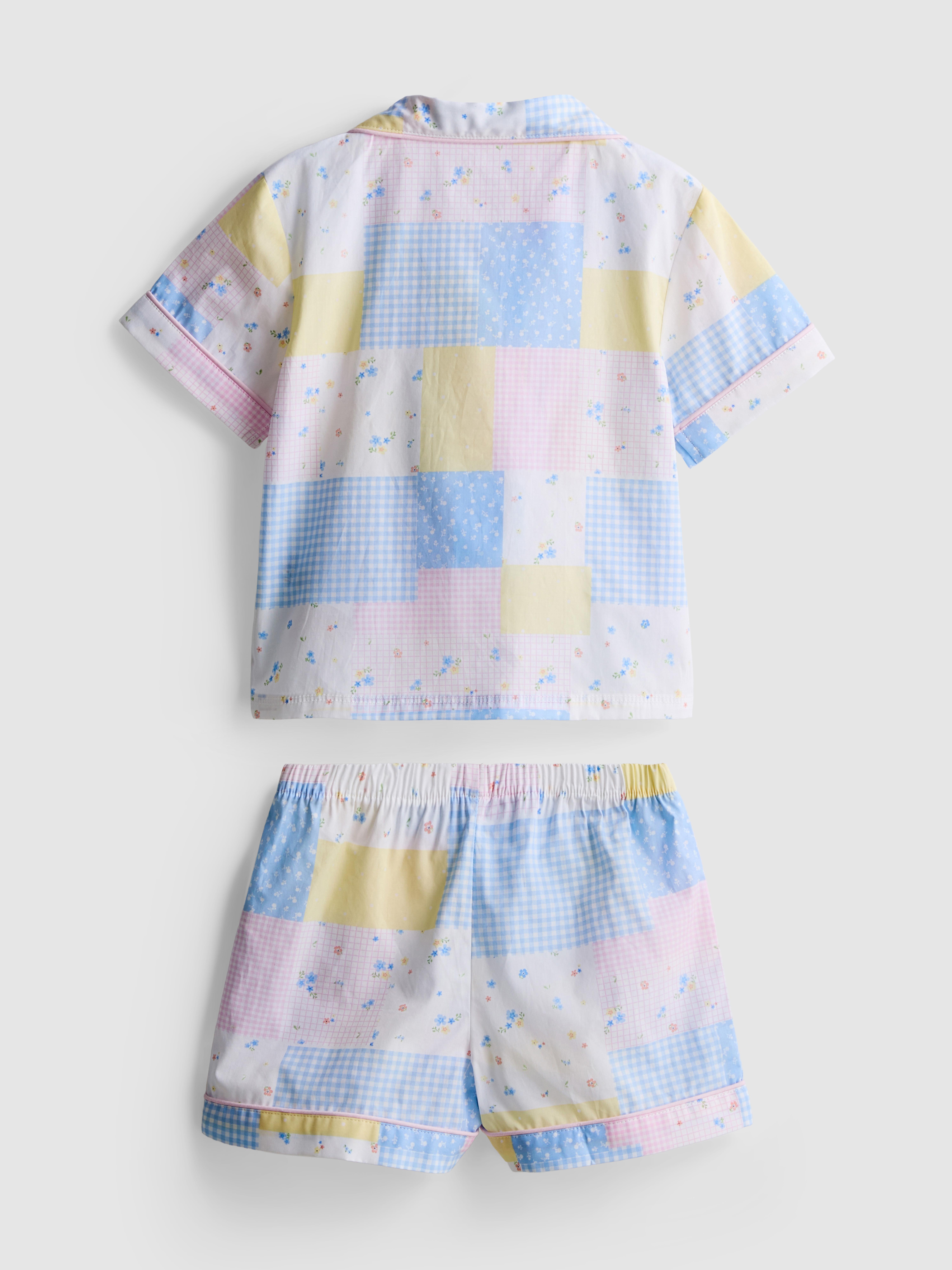 1,5-8 años | Pijama corto con camisa de patchwork