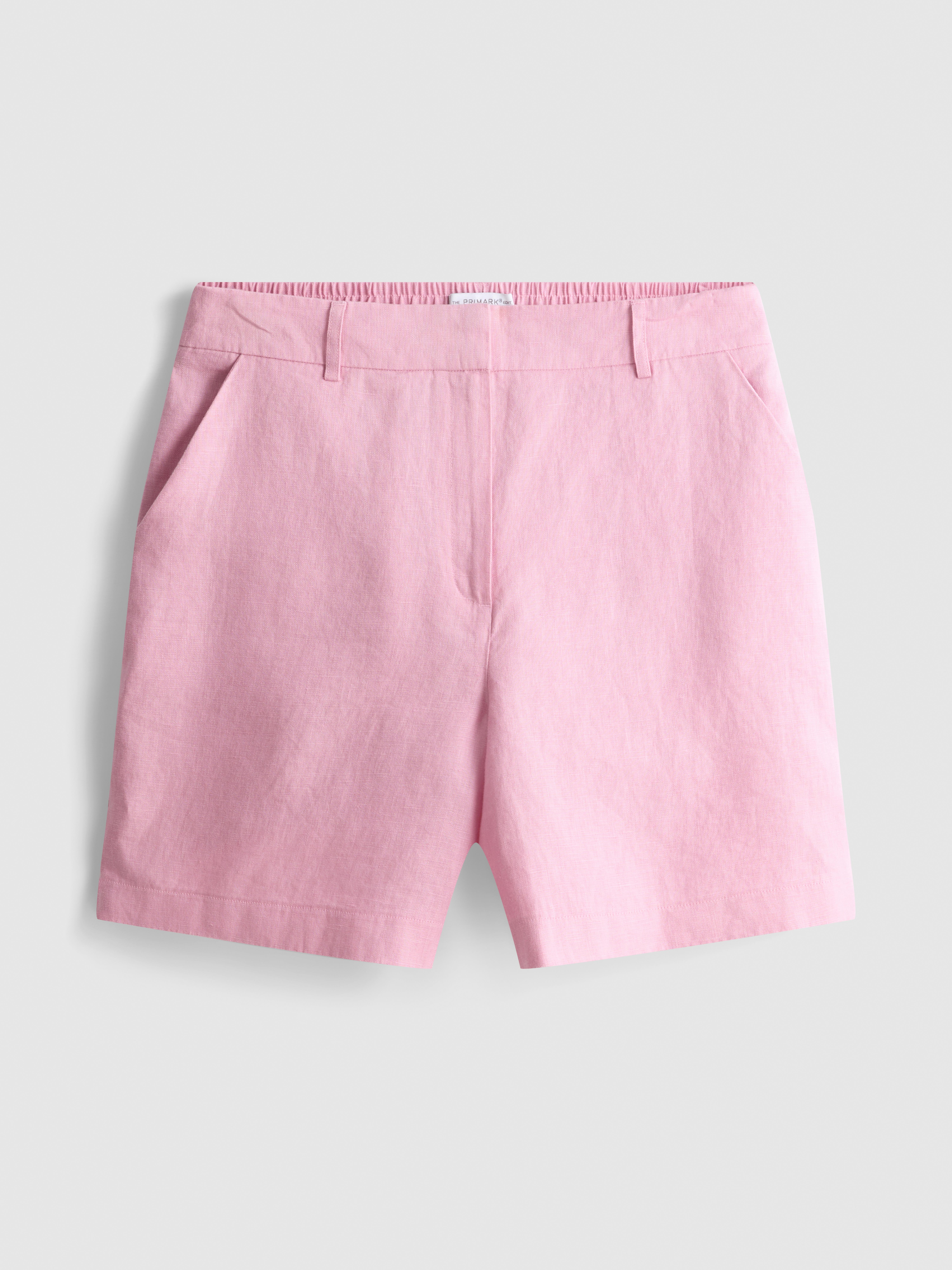 Klassische „The Edit“ Leinen-Shorts Erikaviolett