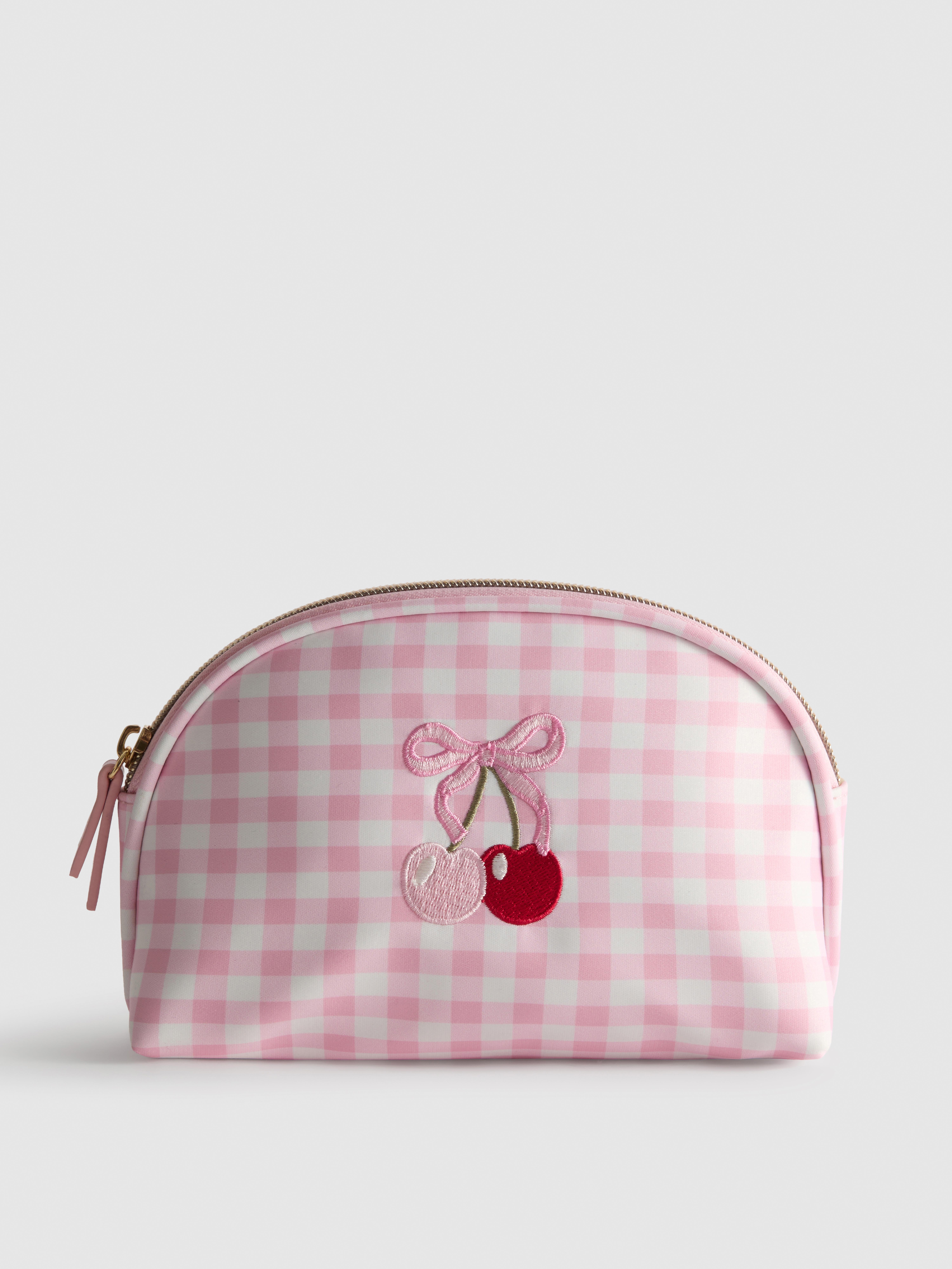 Gingham Check Mini Makeup Bag