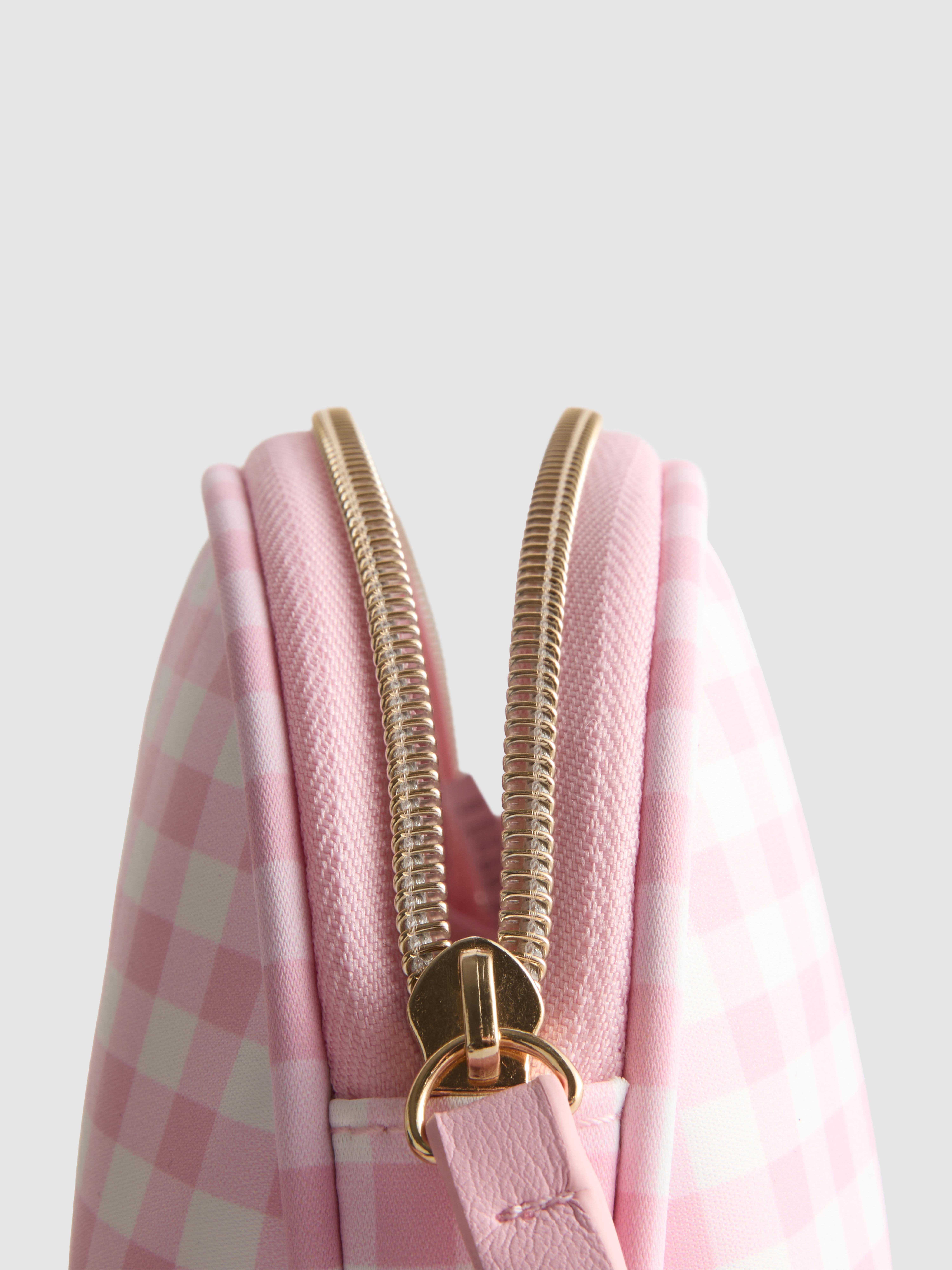 Gingham Mini Makeup Bag