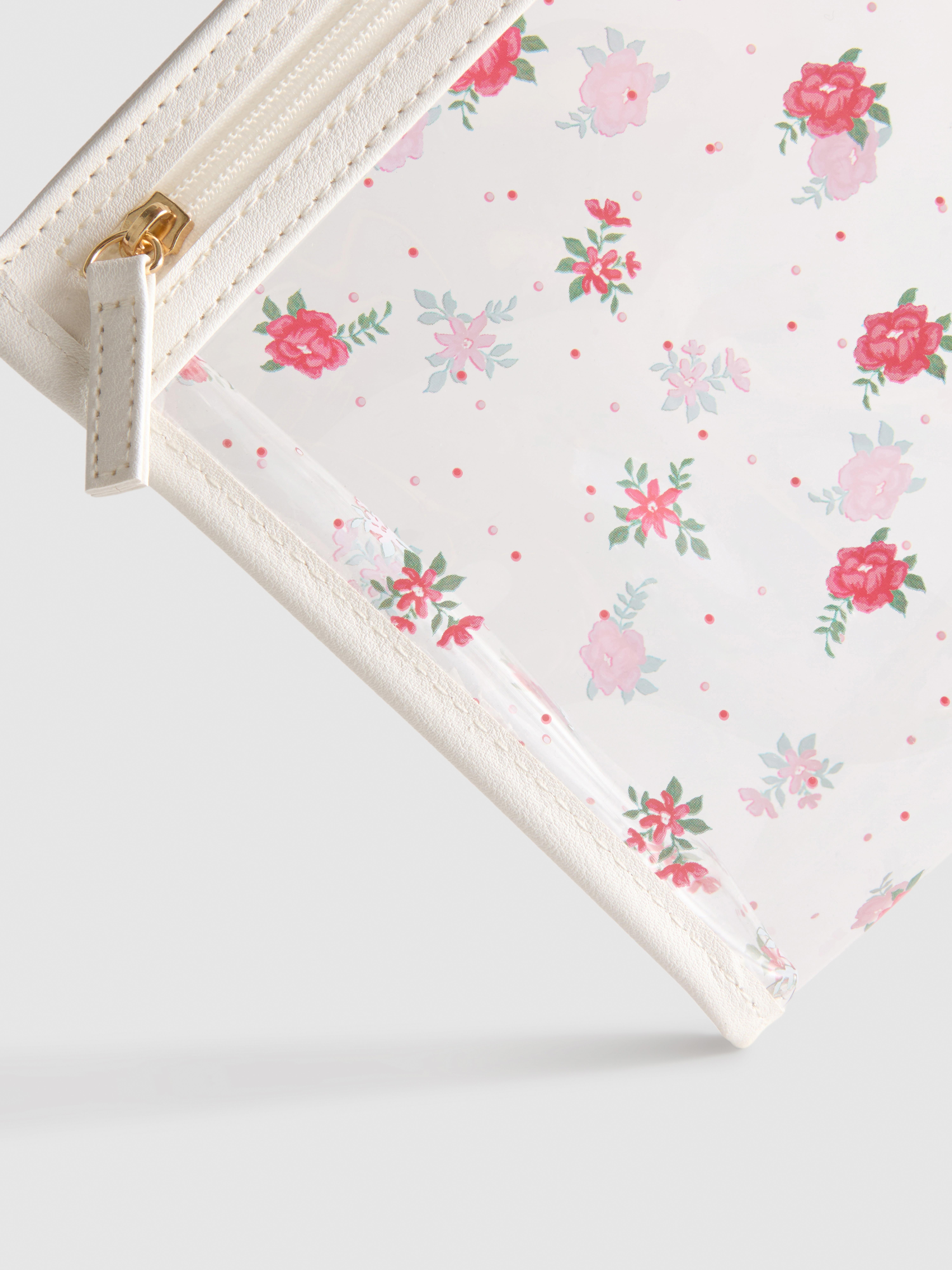 Floral Clear Cosmetic Bag