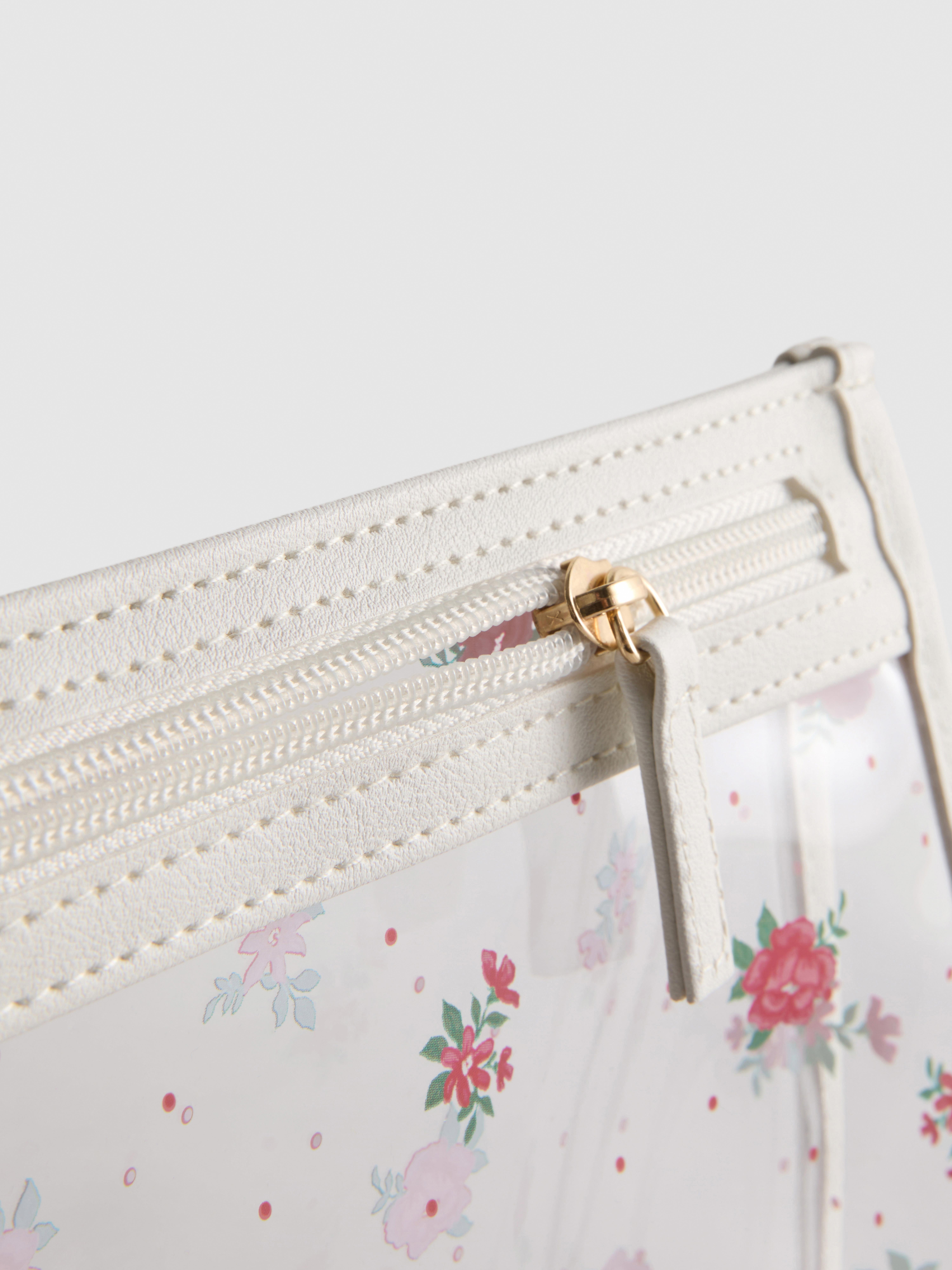 Floral Clear Cosmetic Bag