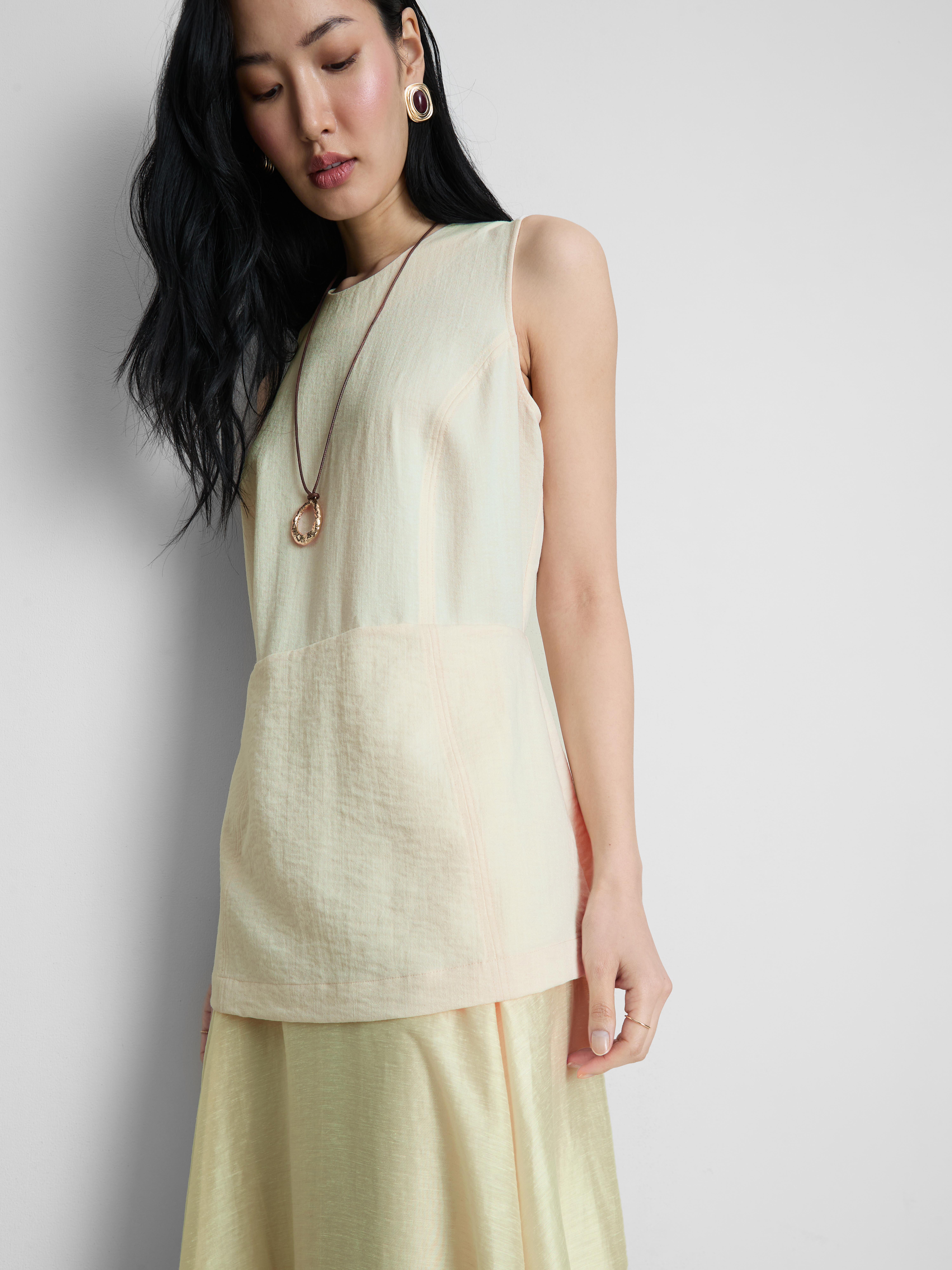 The Edit Layered Peplum Midi Dress