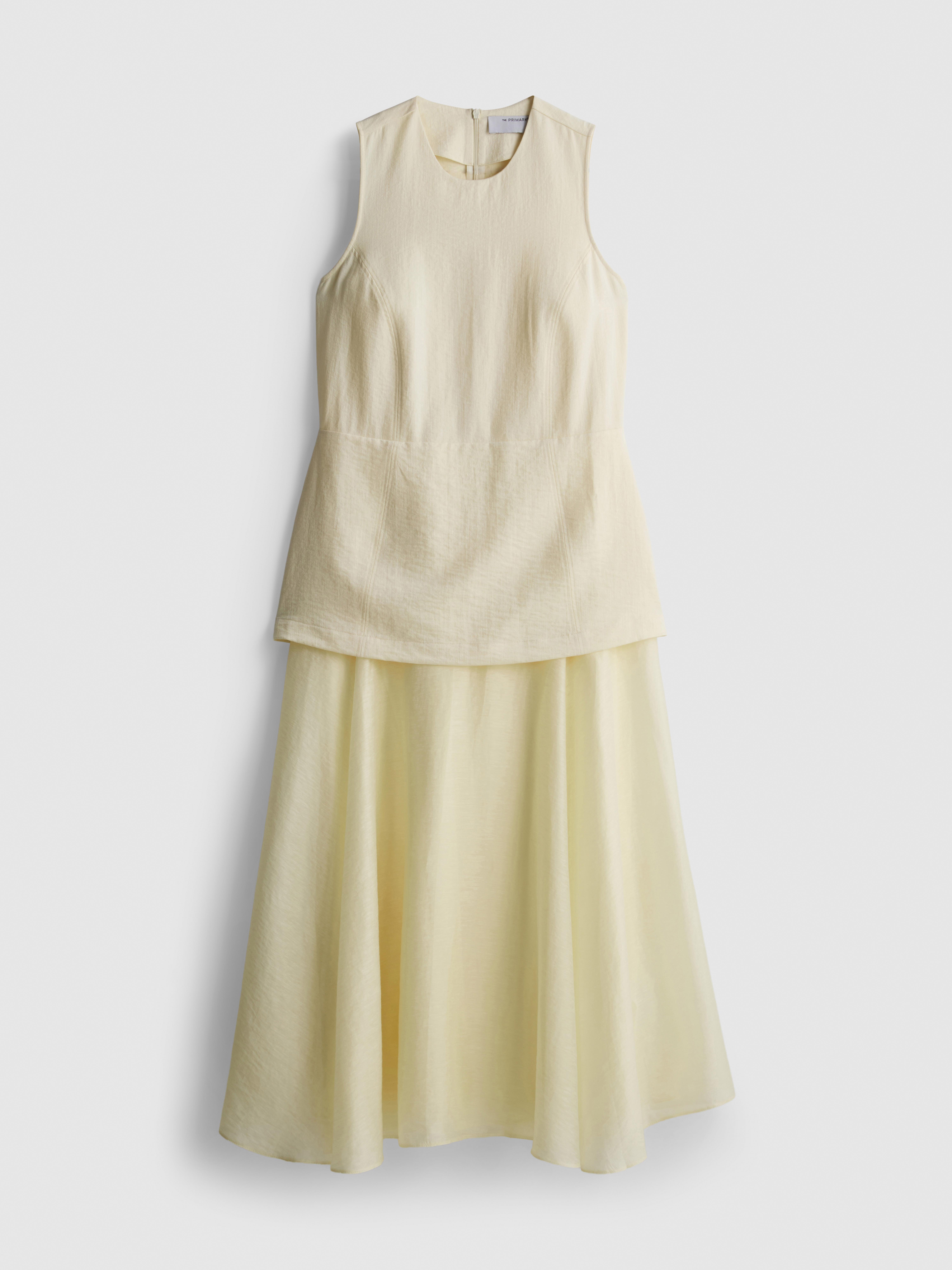 The Edit Layered Peplum Midi Dress