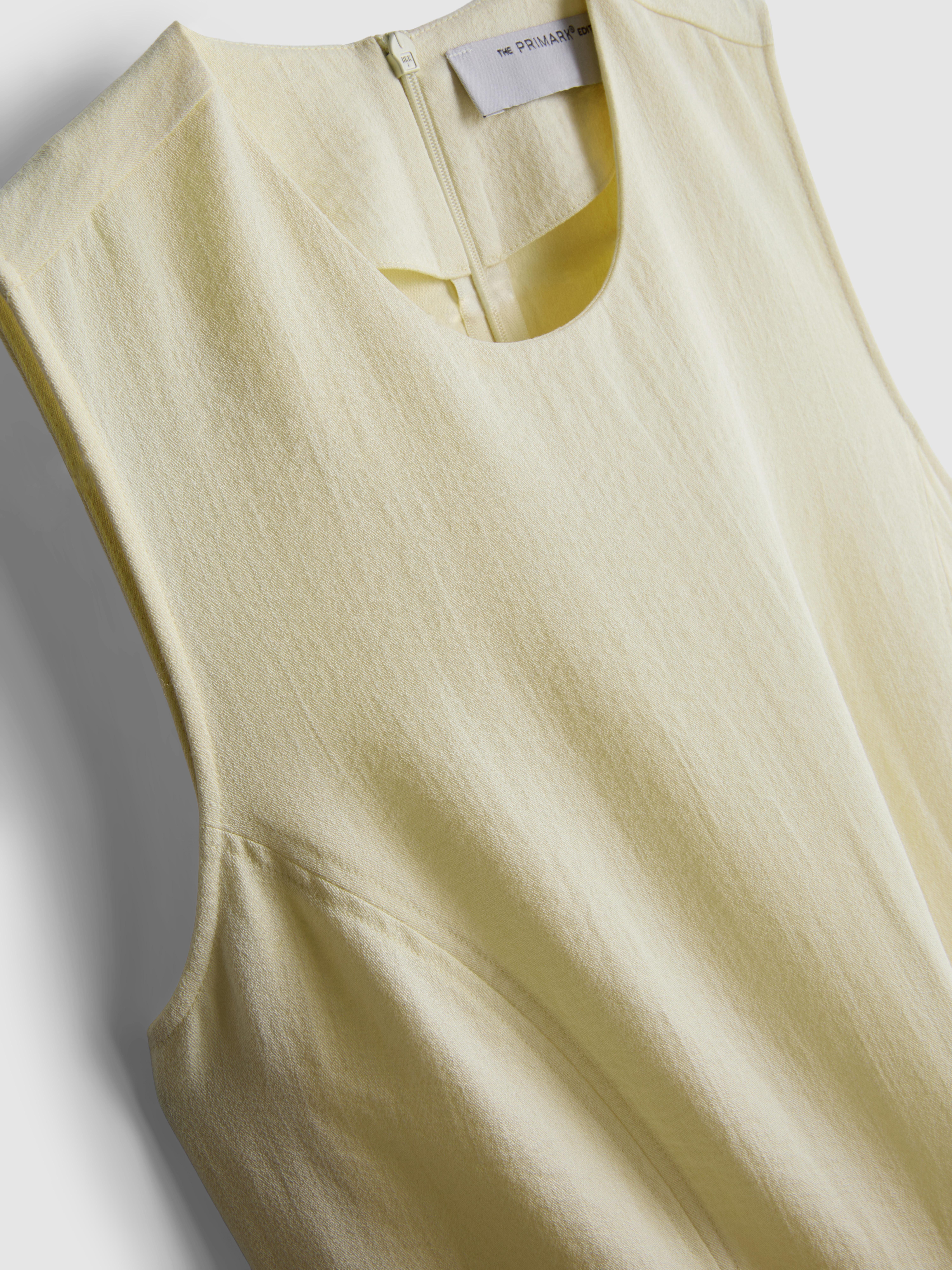 Womens Light Yellow The Edit Layered Peplum Midi Dress | Primark