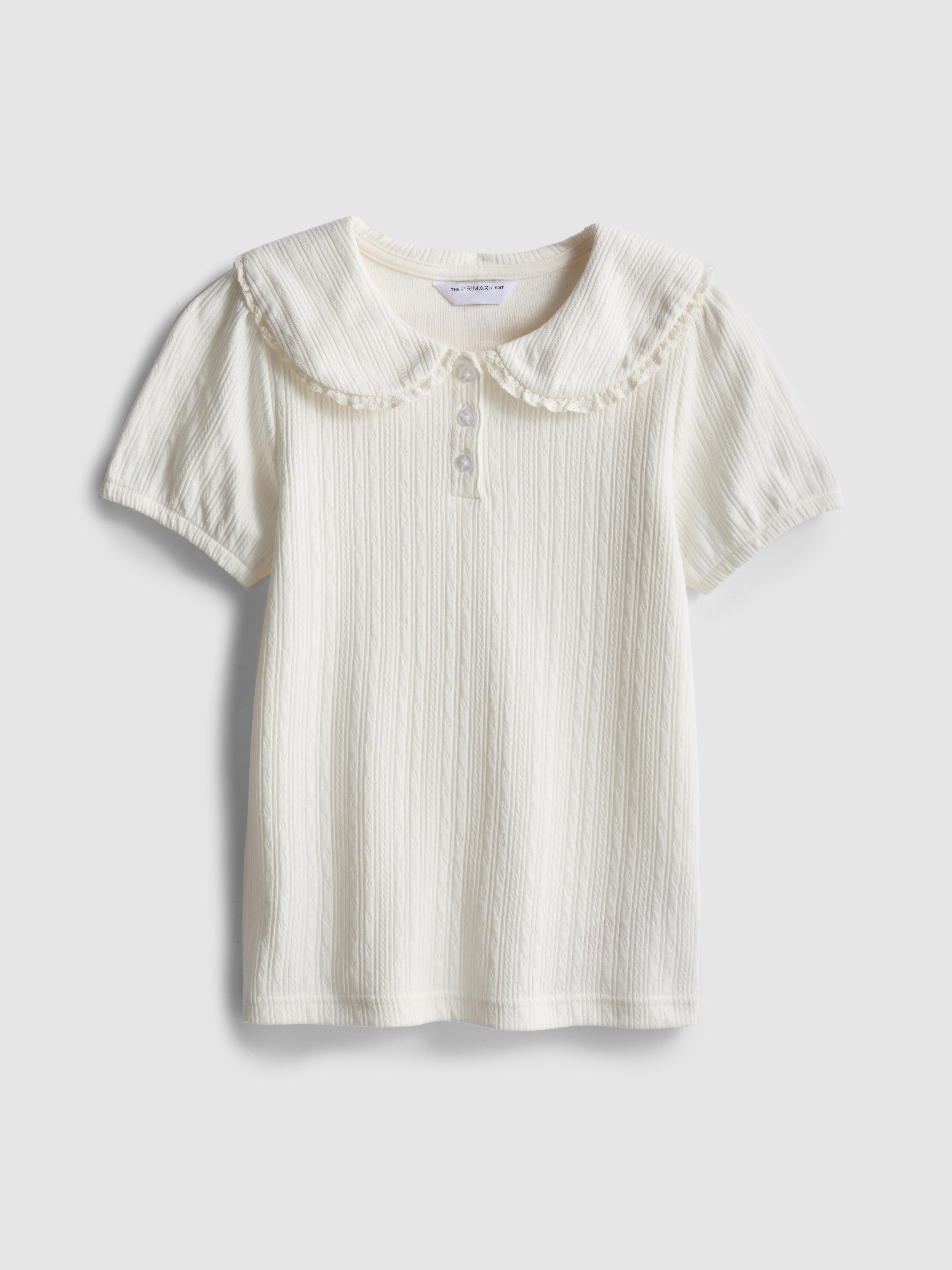 1,5-12 años | Blusa de pointelle con cuello The Edit