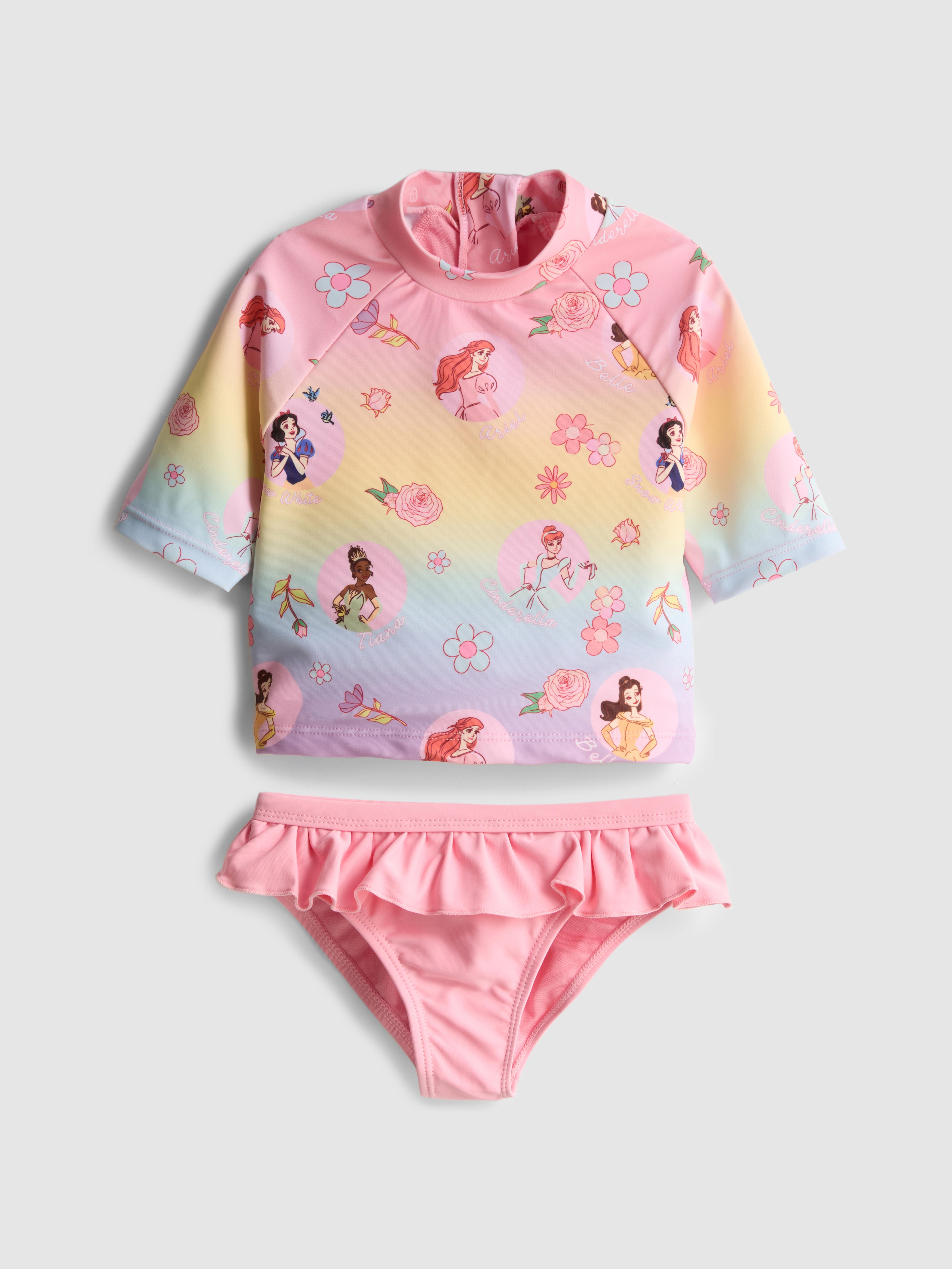 1-7yrs | Disney Princesses Swim Top and Briefs Set