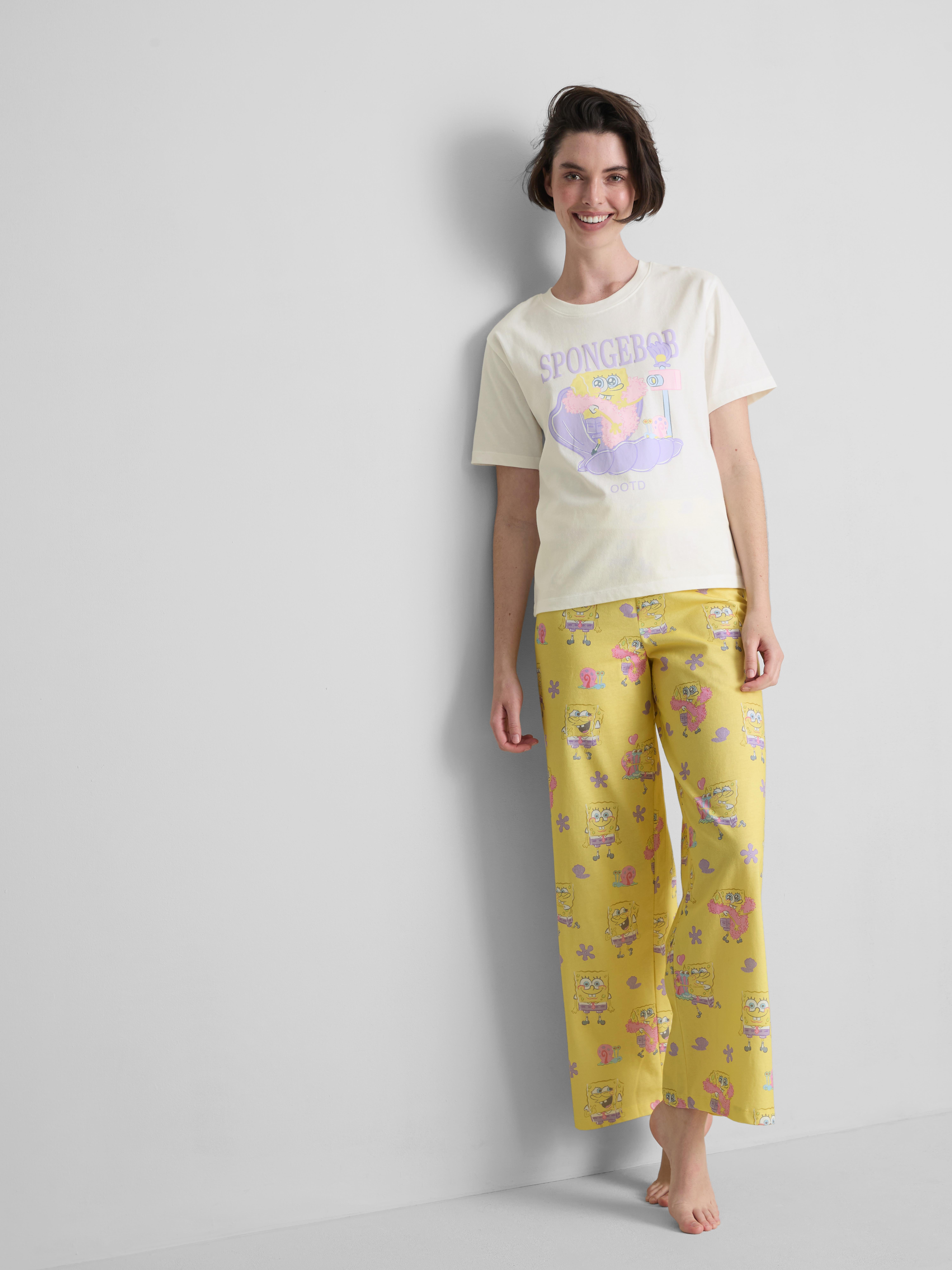 Pyjamatop met print SpongeBob SquarePants OOTD