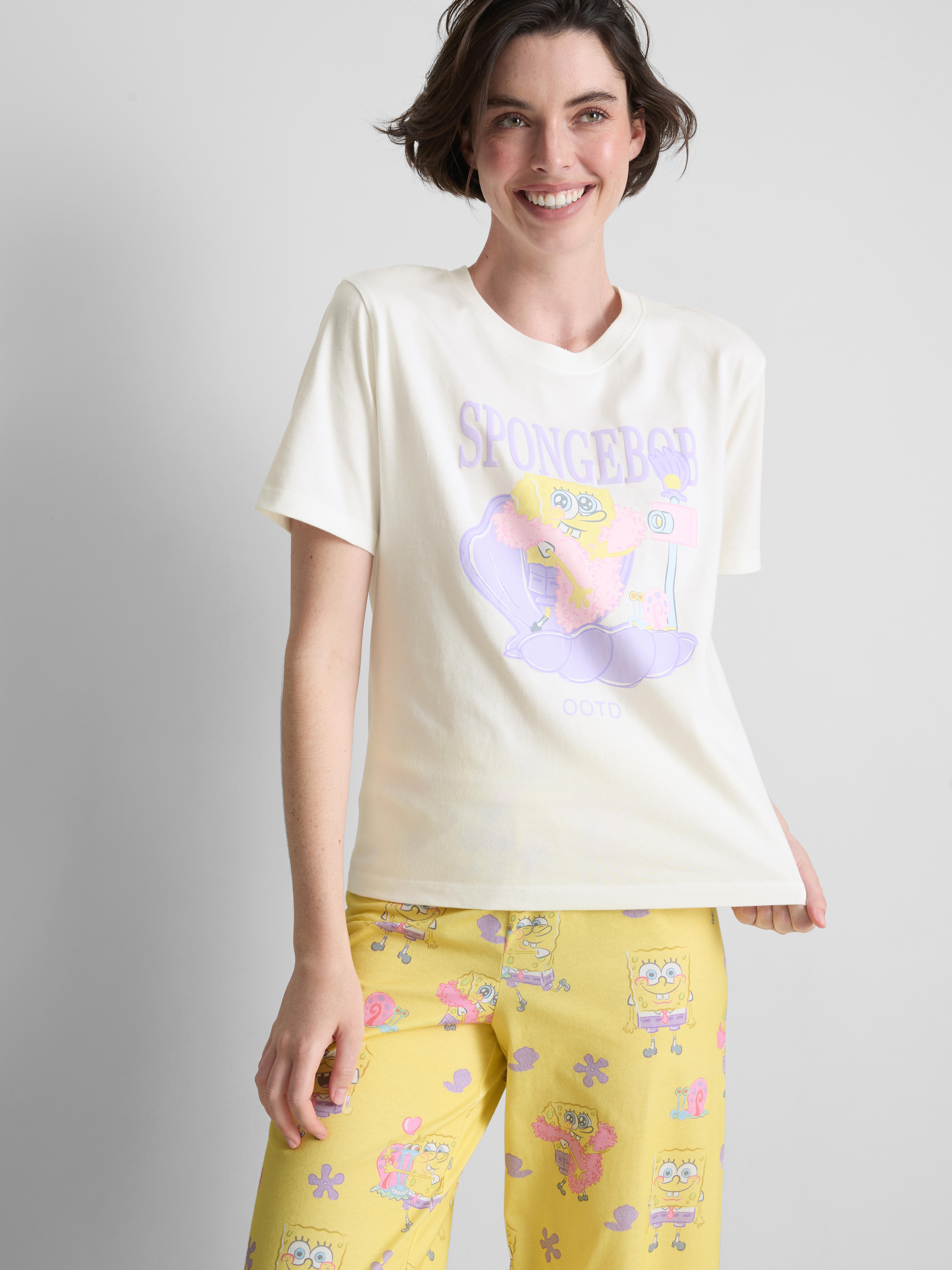 Pyjamatop met print SpongeBob SquarePants OOTD