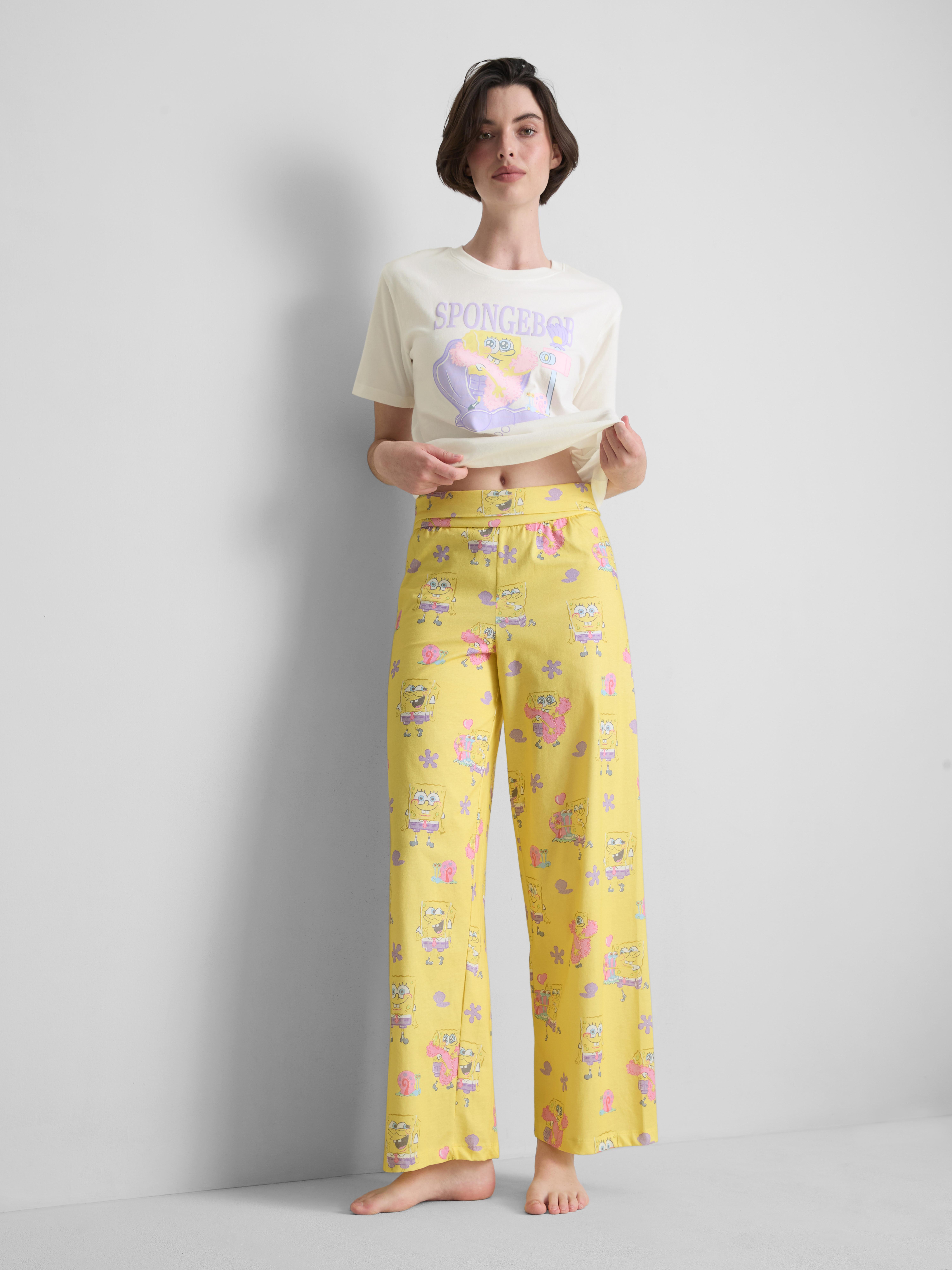 Katoenrijke pyjamabroek met print SpongeBob SquarePants