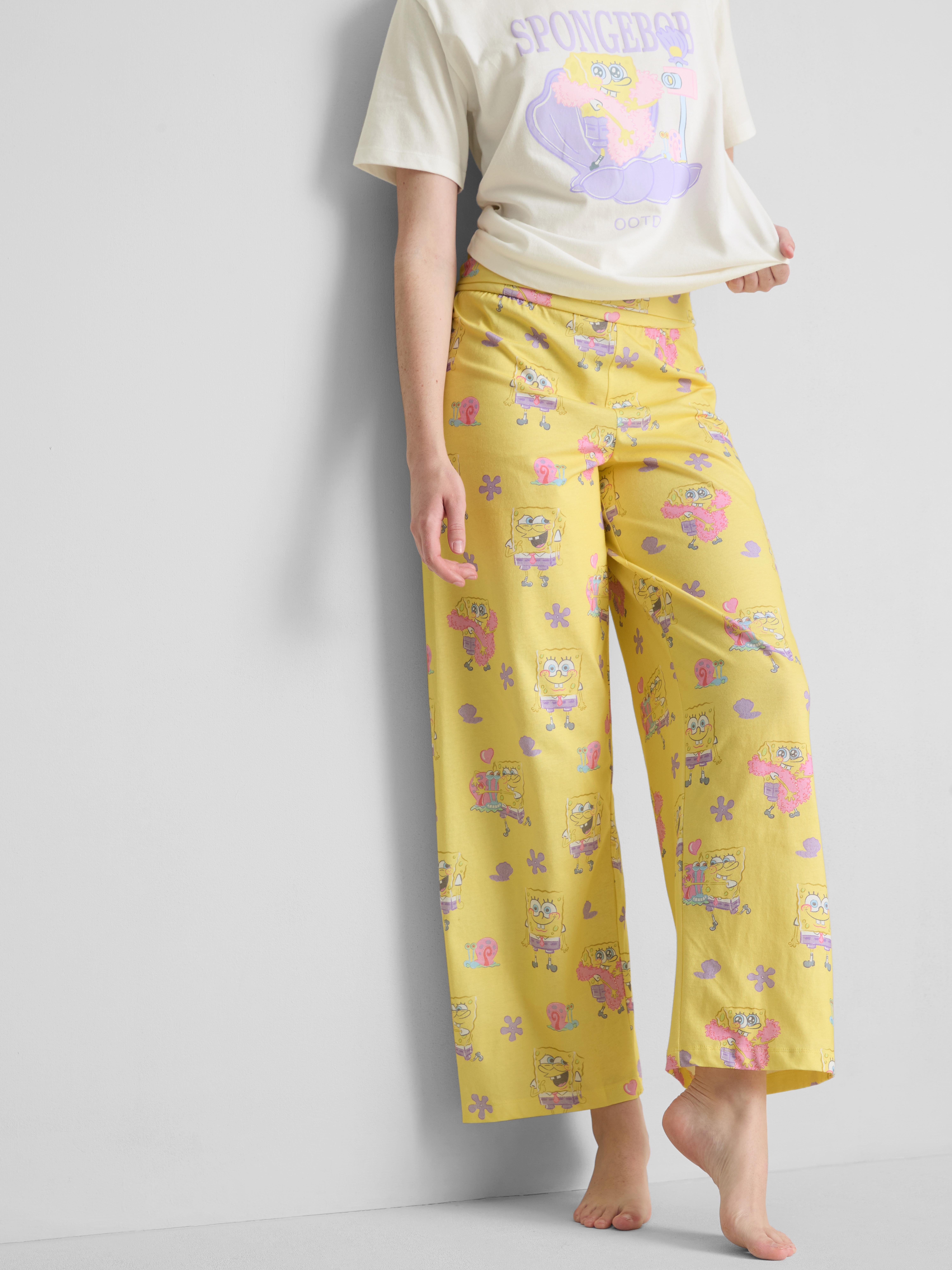 Katoenrijke pyjamabroek met print SpongeBob SquarePants