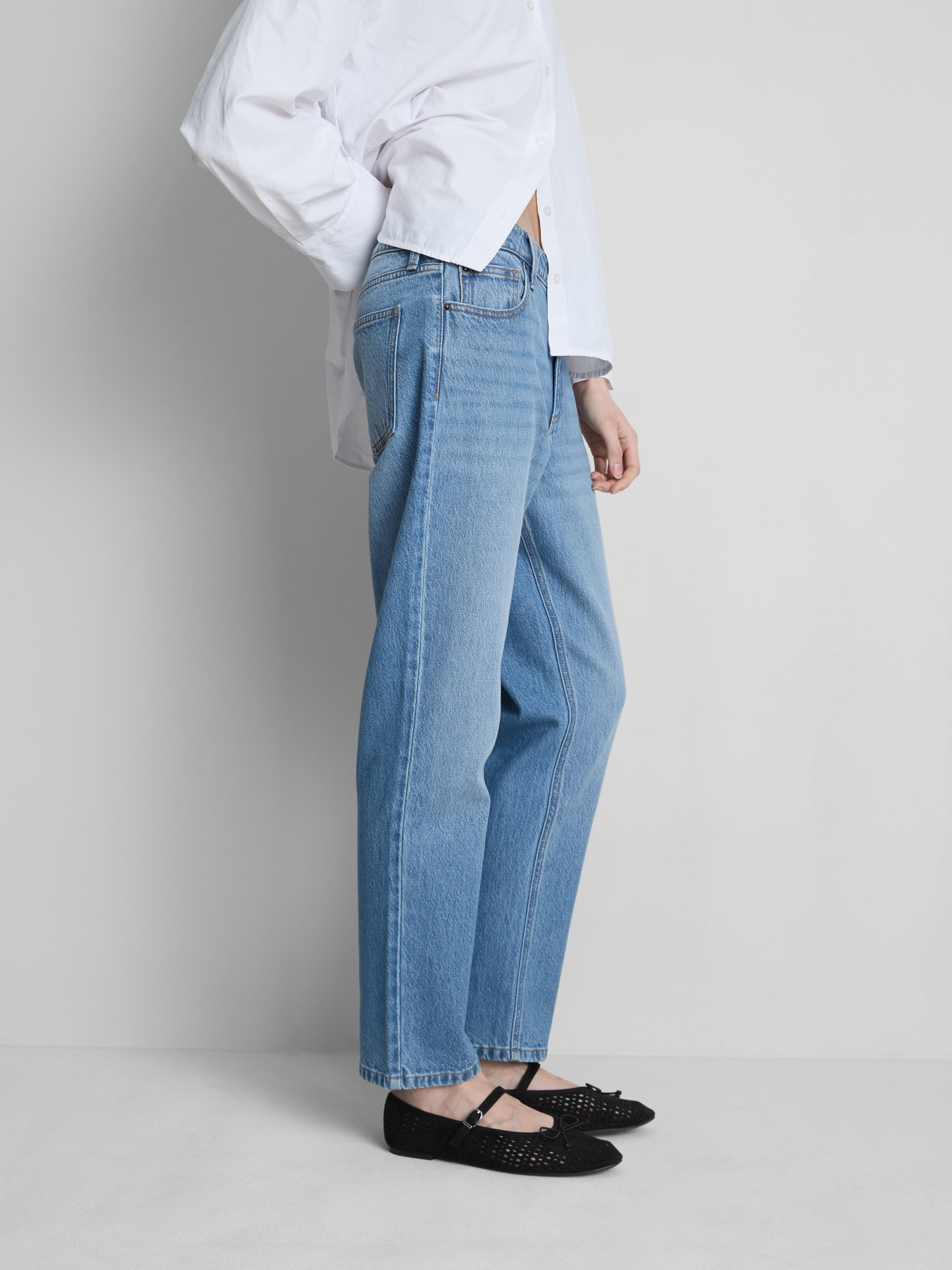 Mid-Rise Cotton Denim Straight-Leg Jeans