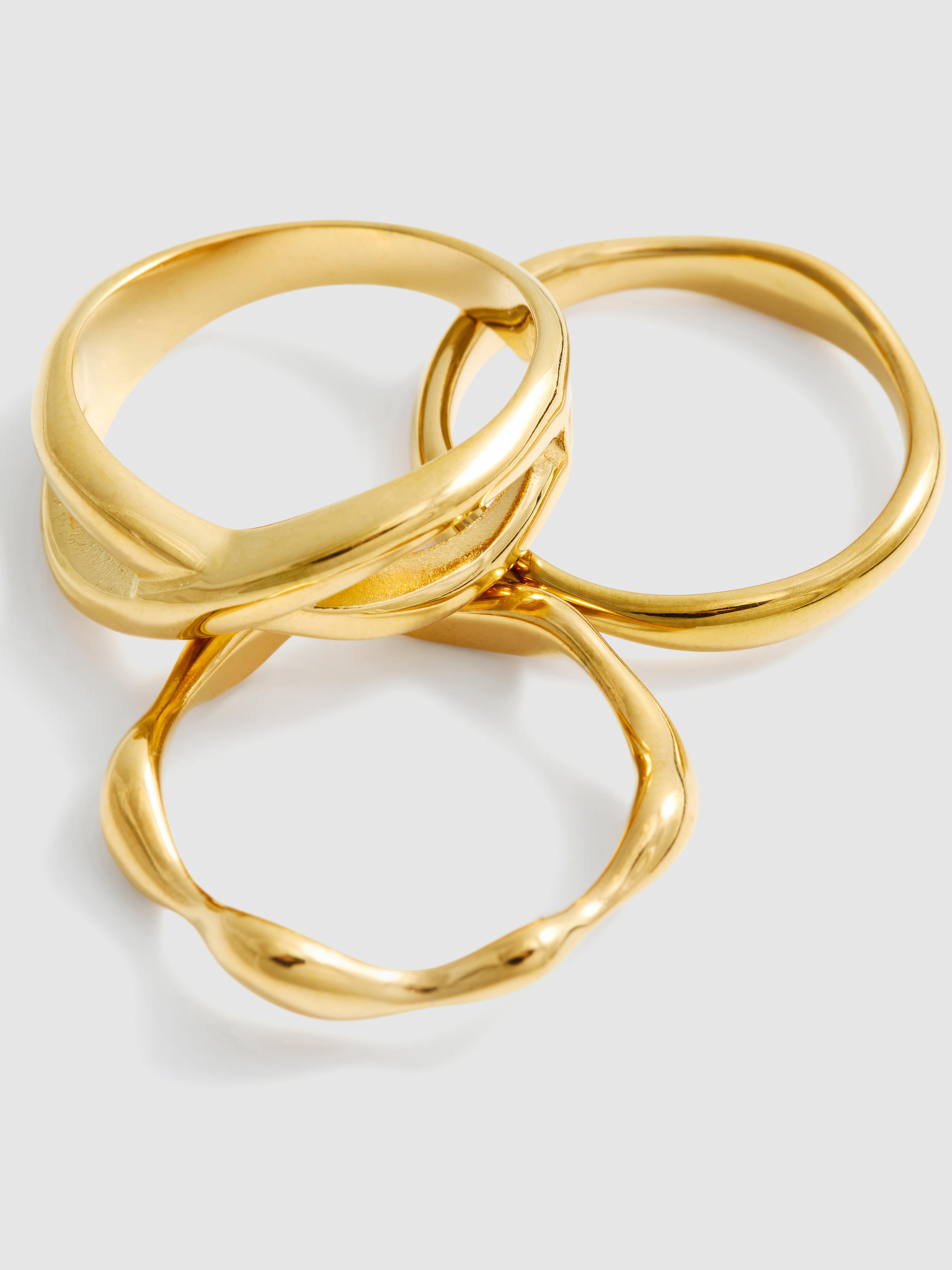 Verschillende waterbestendige ringen, set van 3