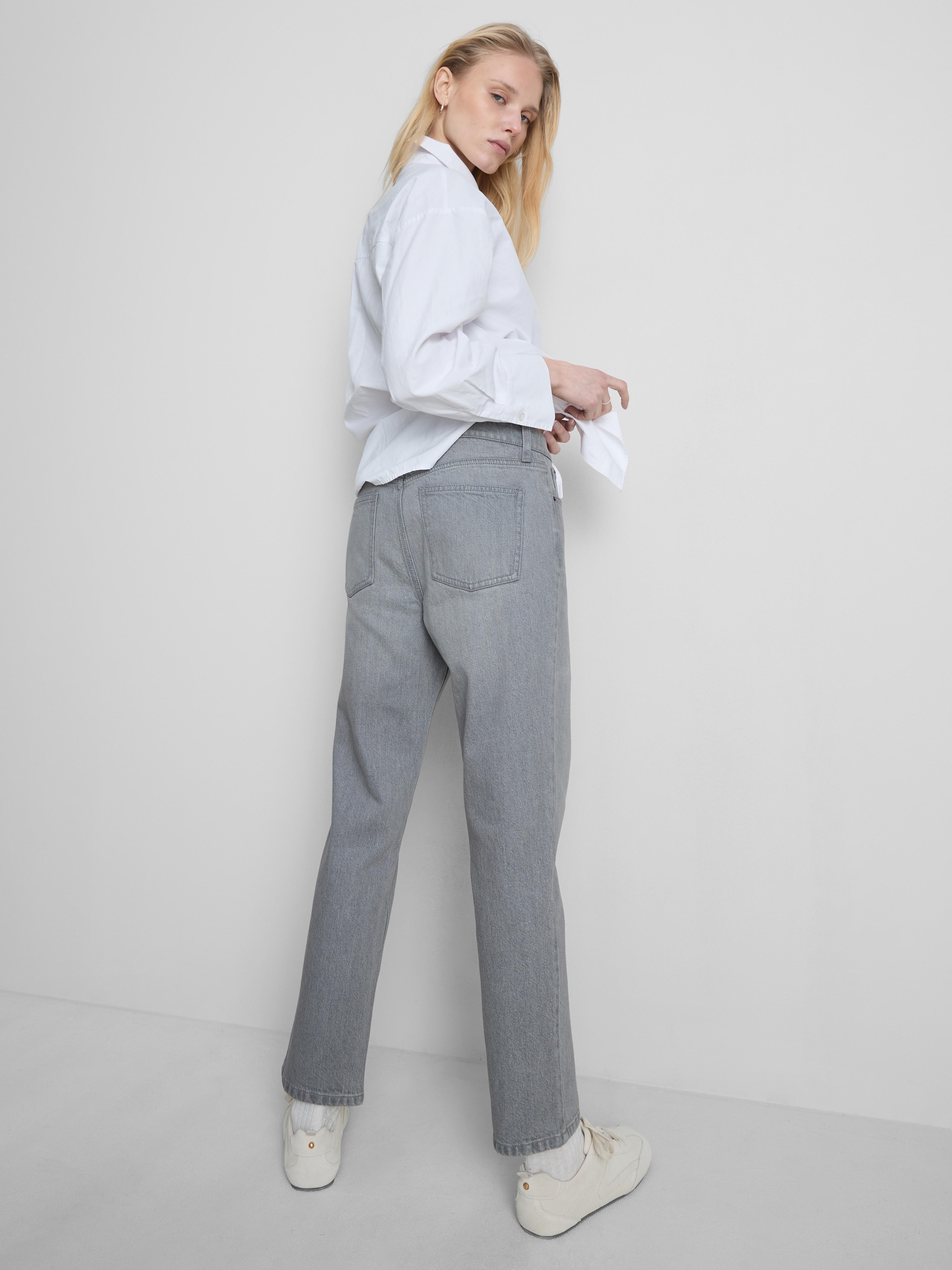 Mid Rise Slim Straight Leg Jeans