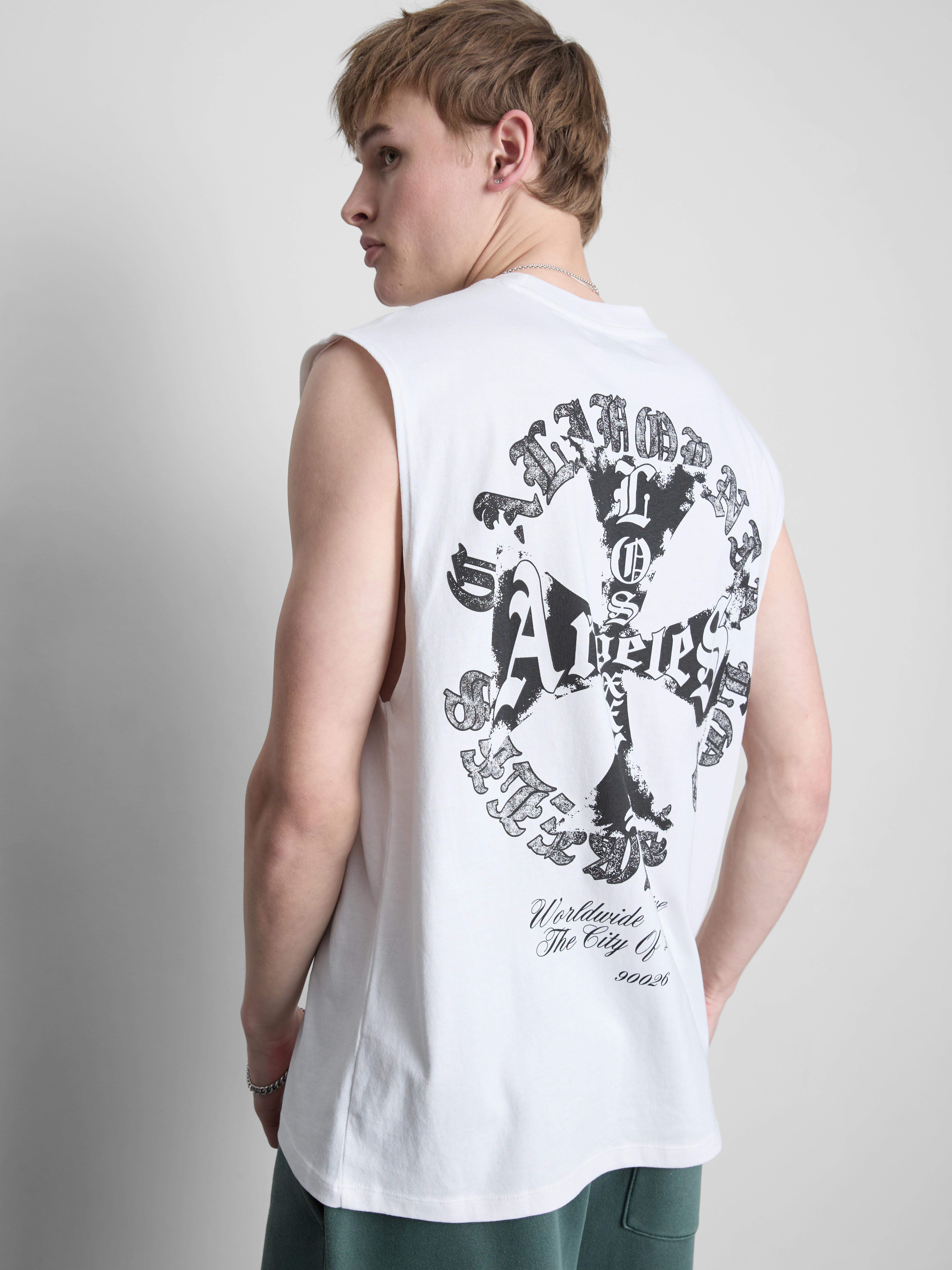 Tanktop met print Los Angeles