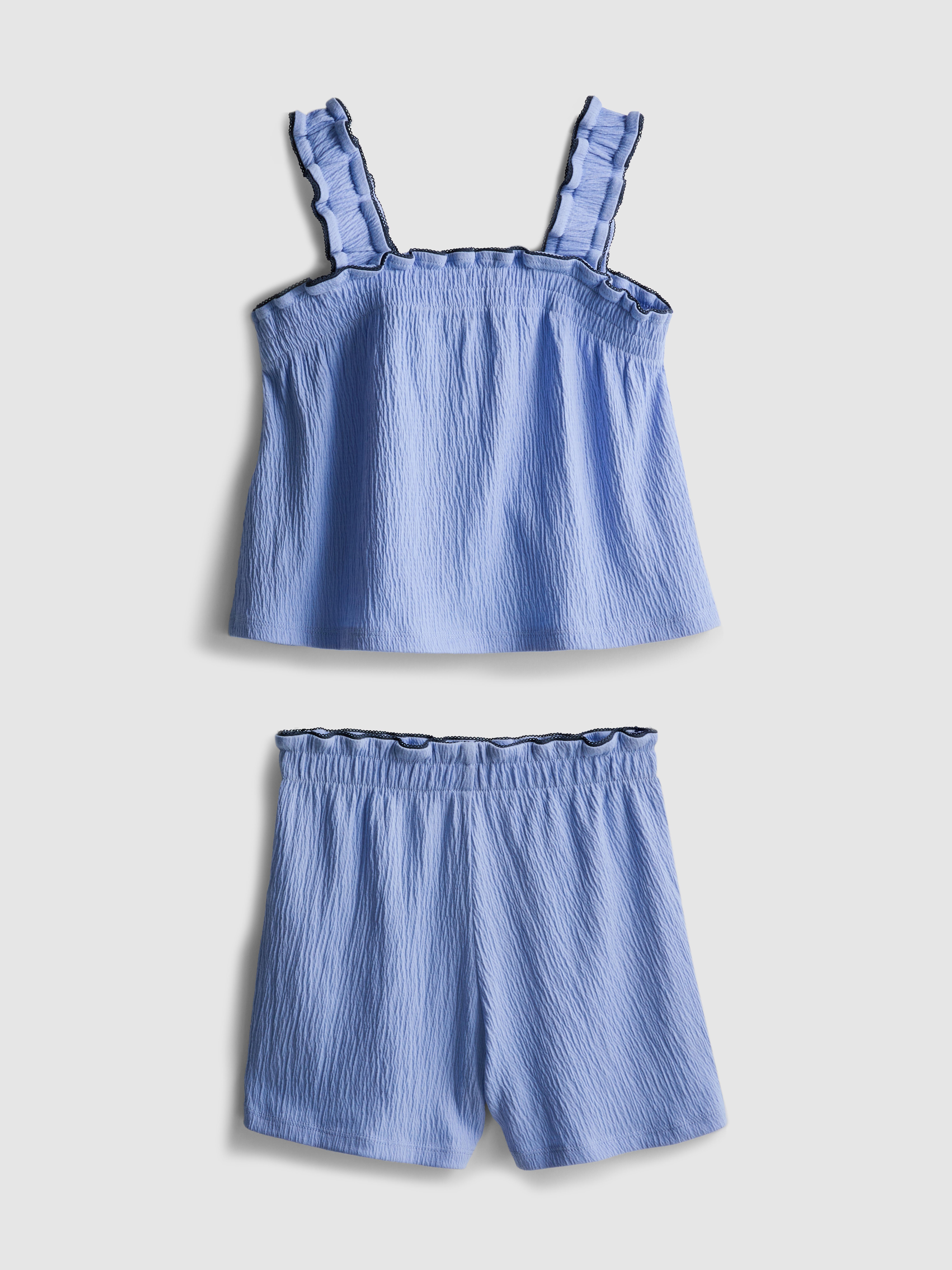1.5-9yrs | Crinkle Textured Blouse and Shorts Set