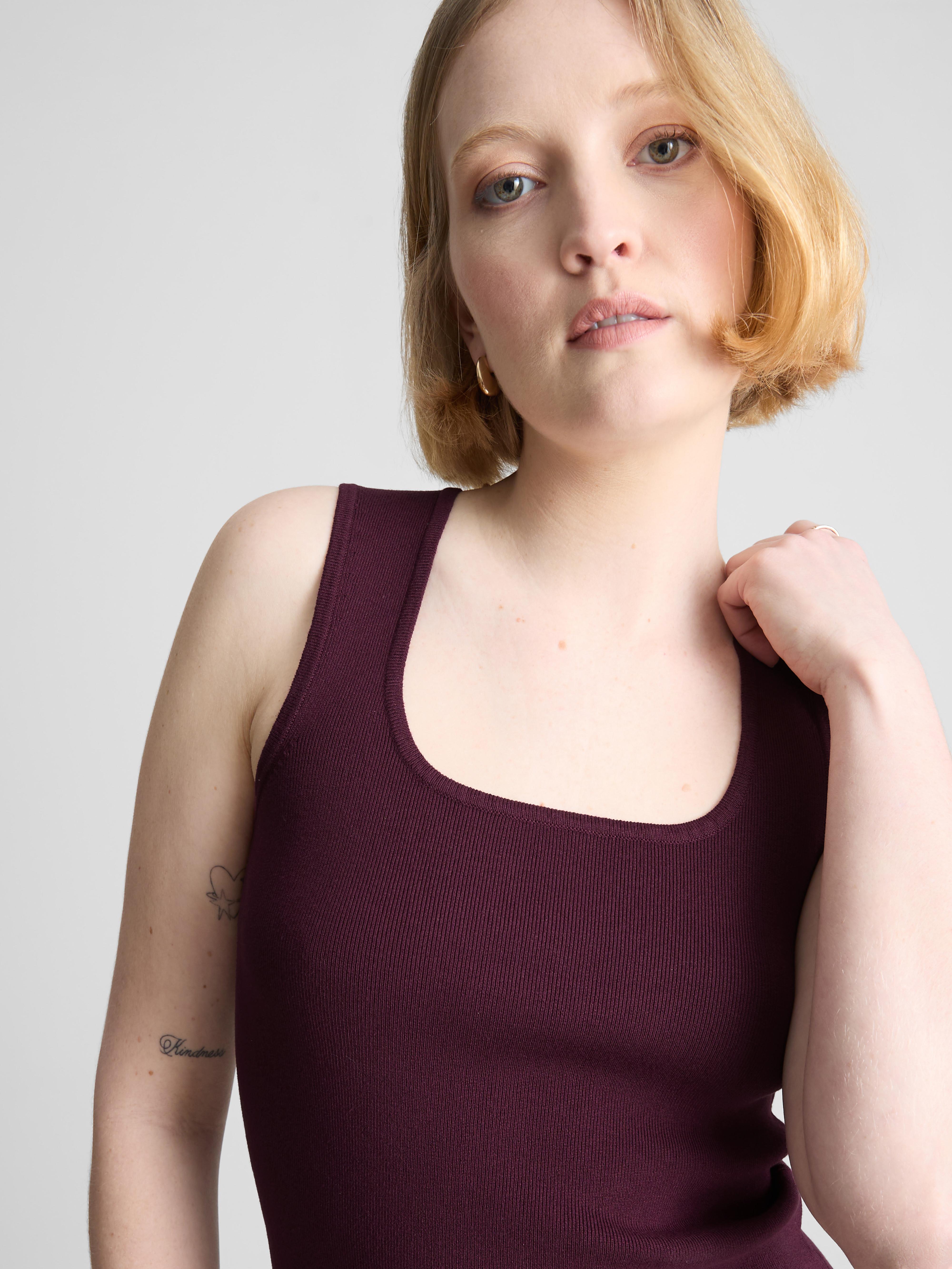 Knitted Square Neck Vest Top