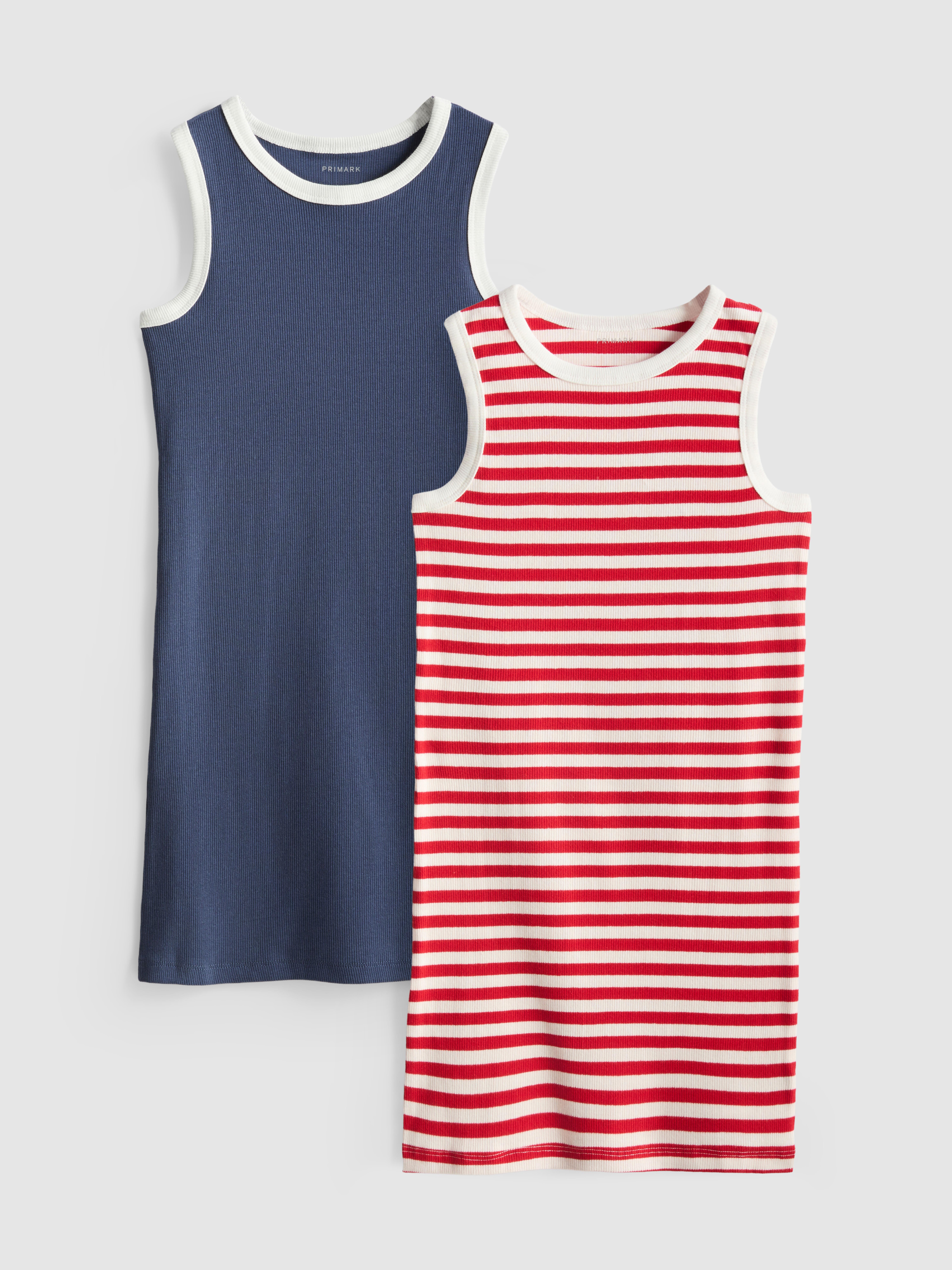7-15yrs | 2pk Ribbed Racerback Dresses