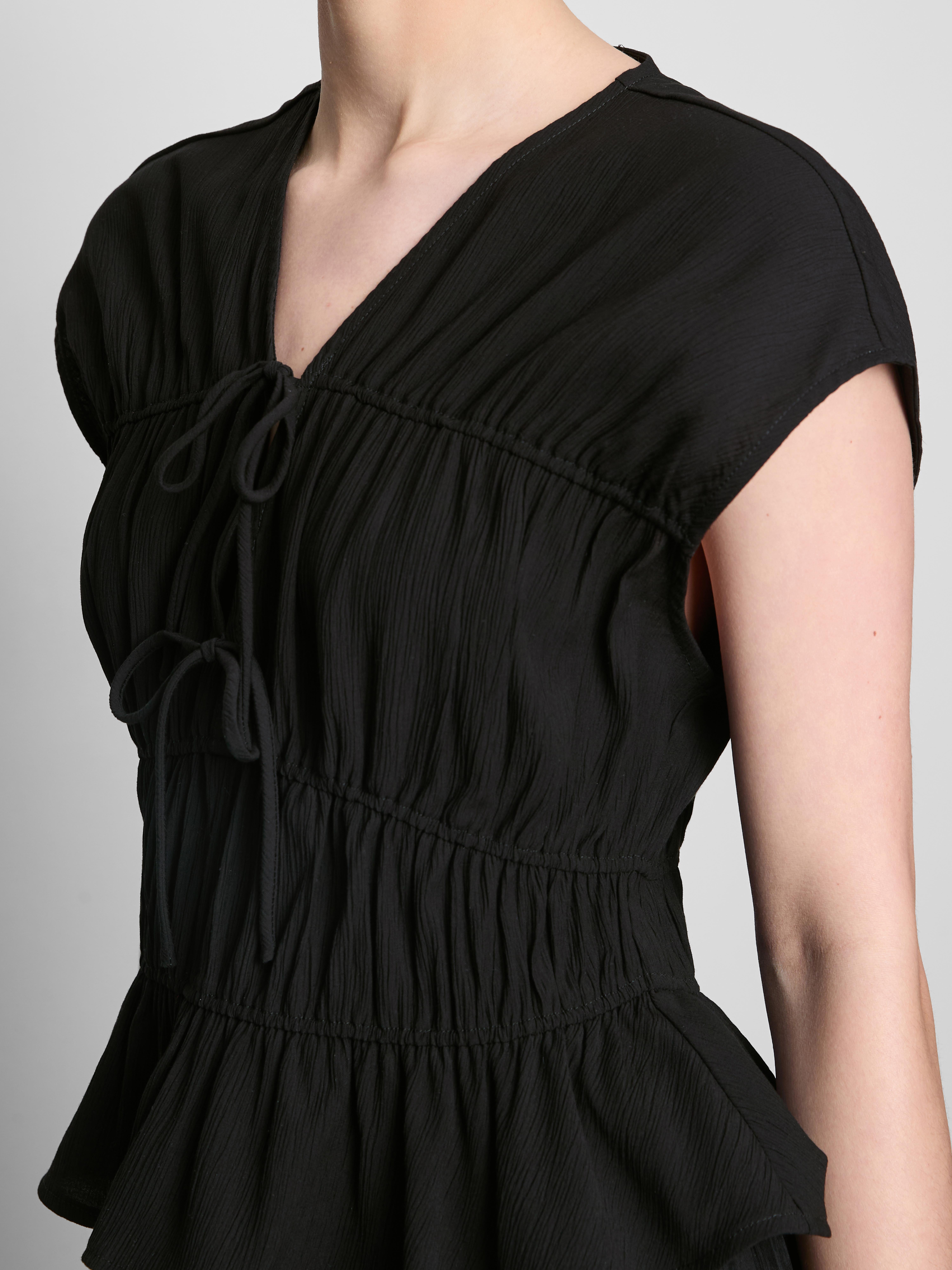 Tie Front Crinkle Top
