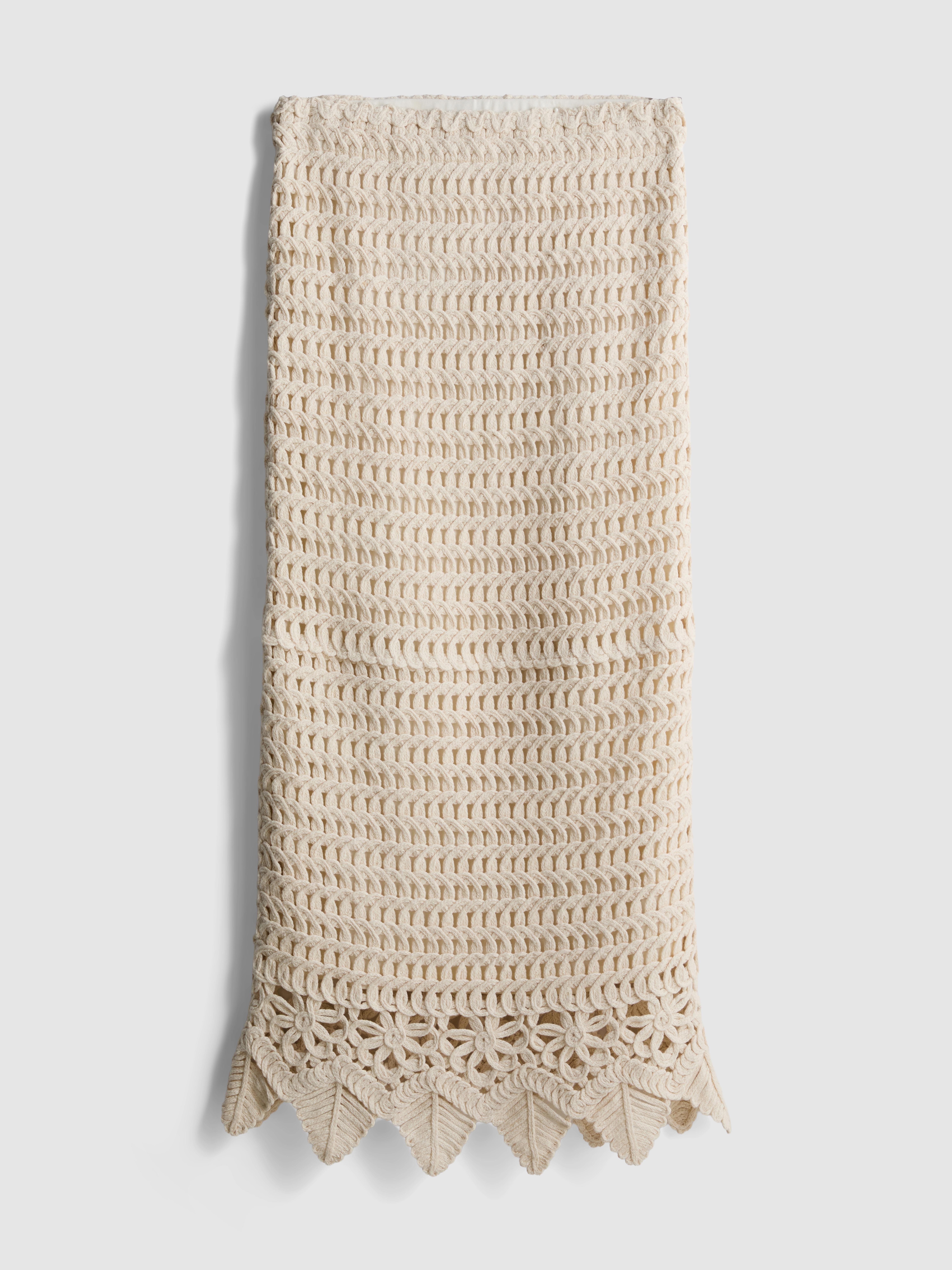 Paula Echevarría Crochet Maxi Skirt