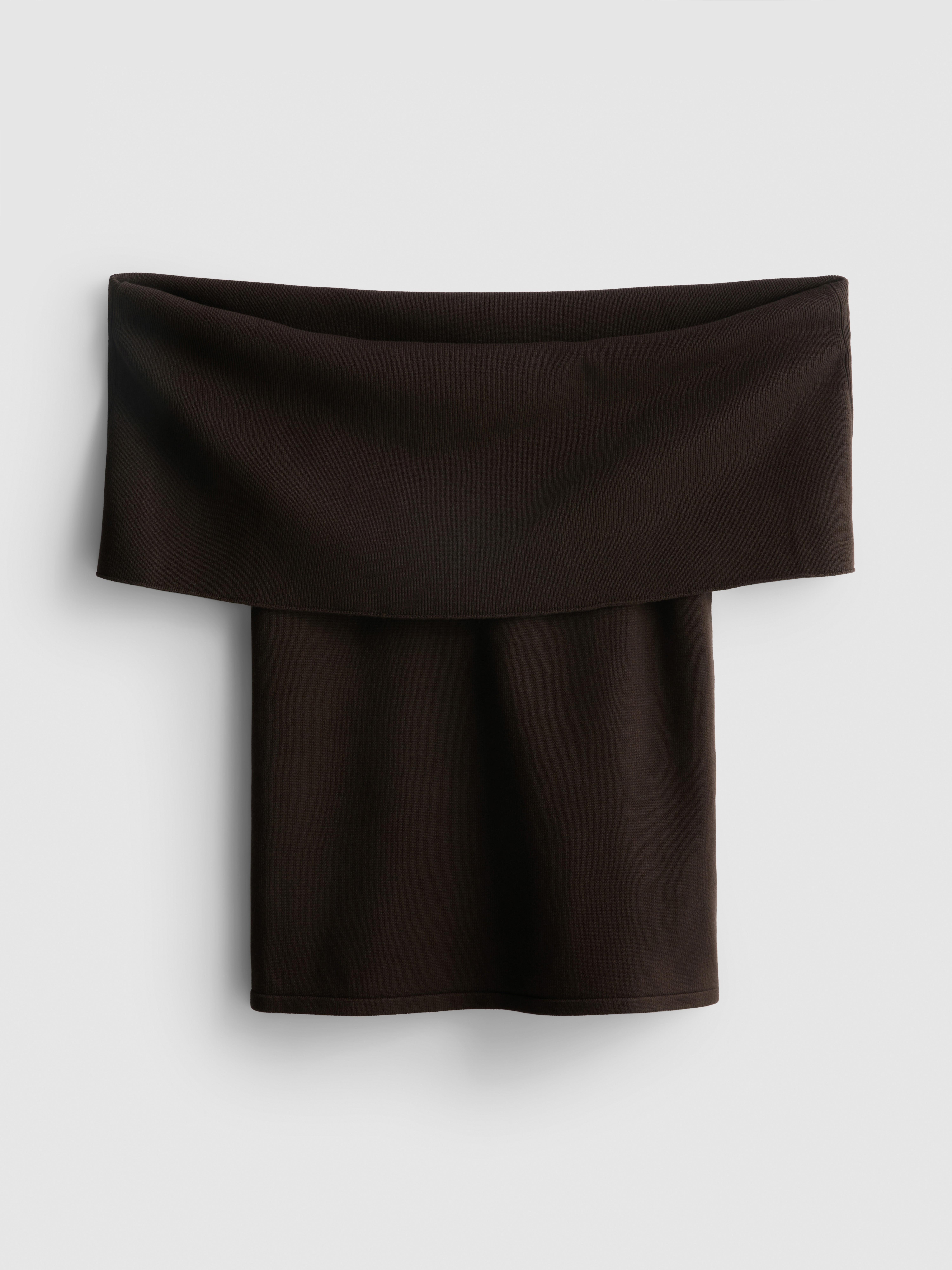 Maglione con spalle scoperte Cioccolato